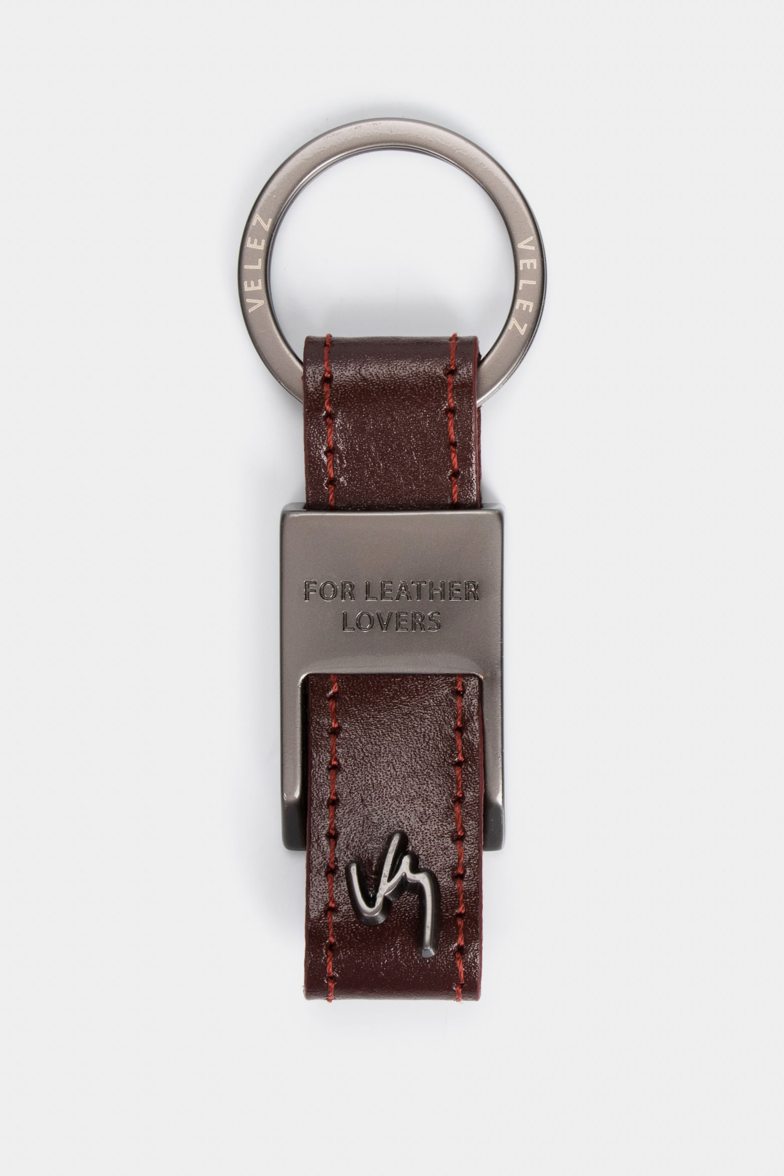 Llavero de cuero argolla