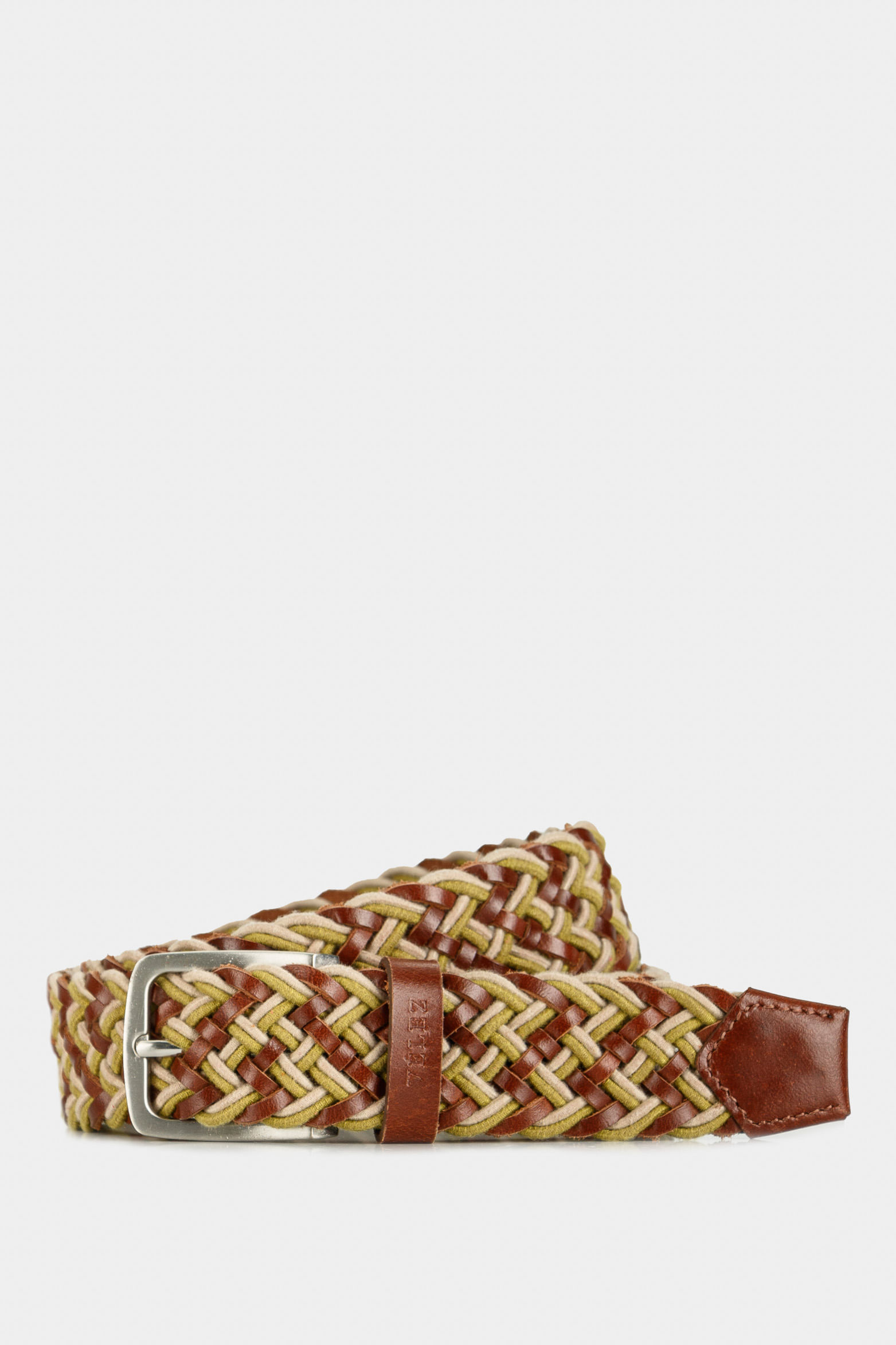 Cinturón unifaz en cordón elástico para hombre trenzado