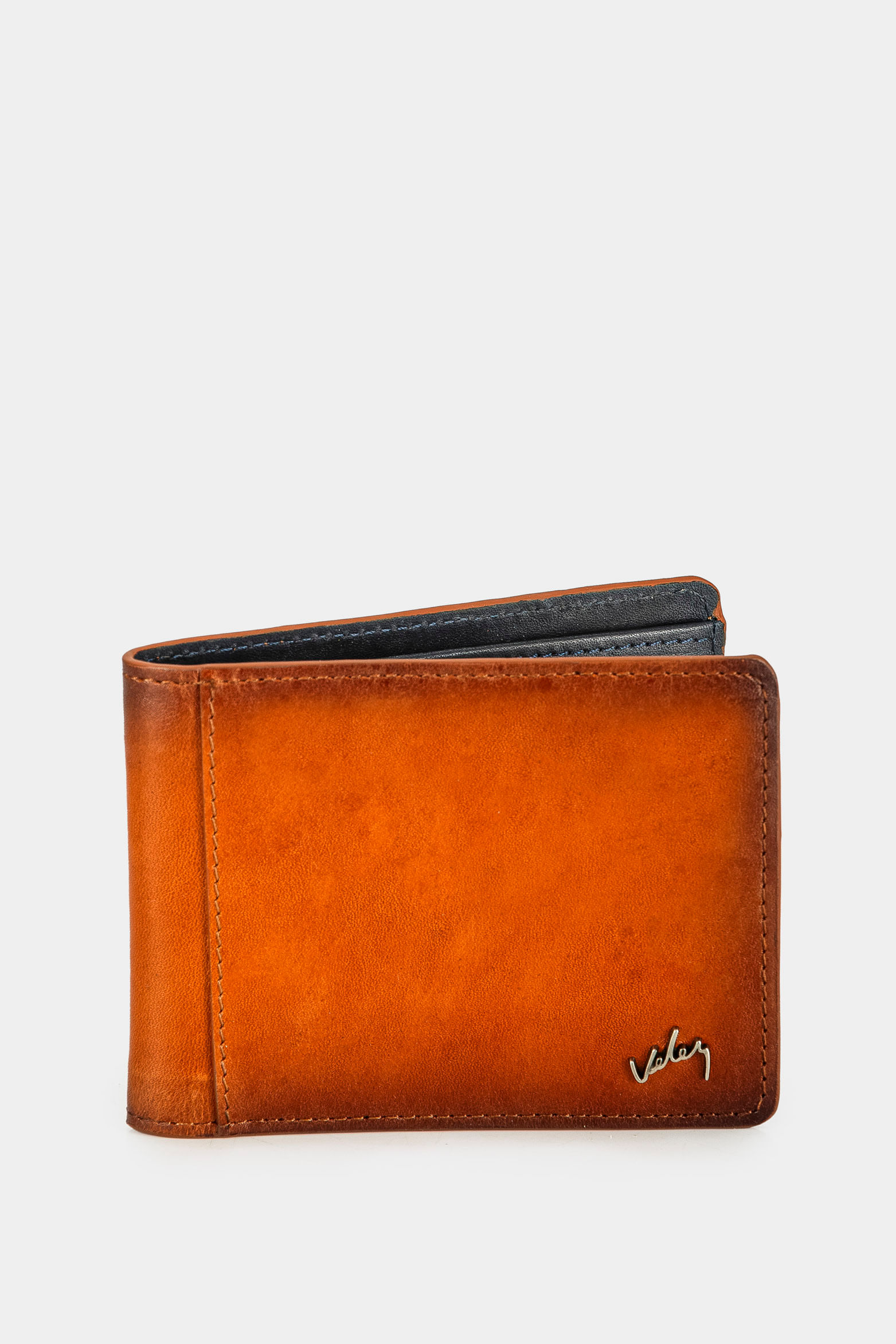 Billetera grosella de cuero para hombre vintage