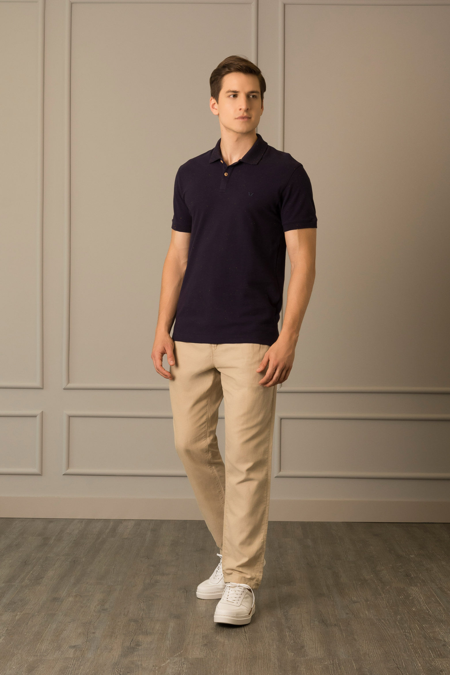 Polo amber para hombre detalles neps