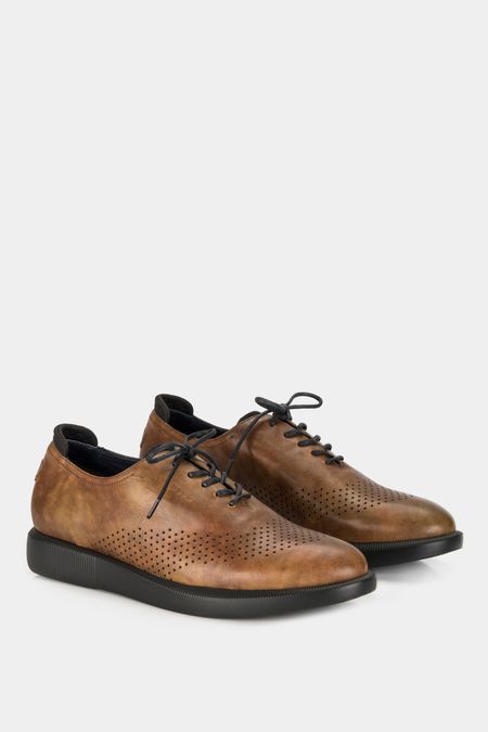 Zapatos de cordones Emporio Armani de Cuero de color Marrón para hombre Hombre Zapatos de Zapatos con cordones de Zapatos Oxford 