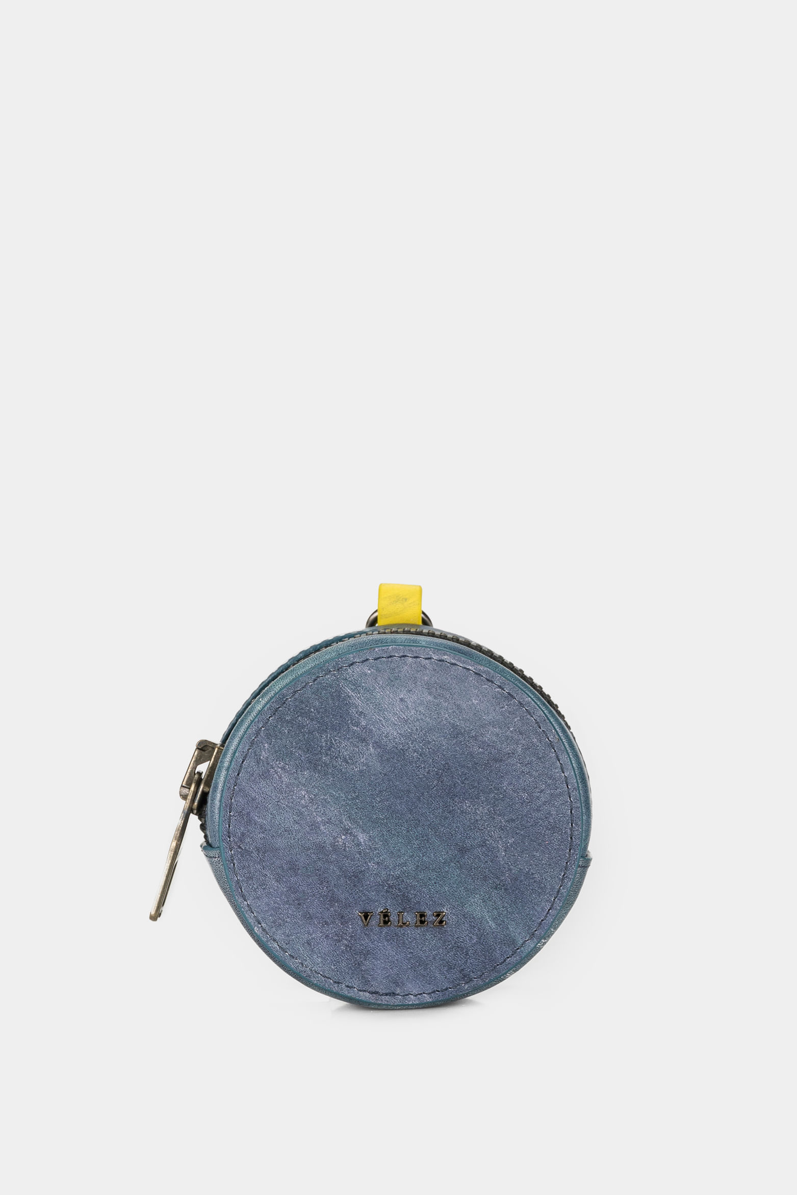 Monedero baby de cuero para mujer mosquetón