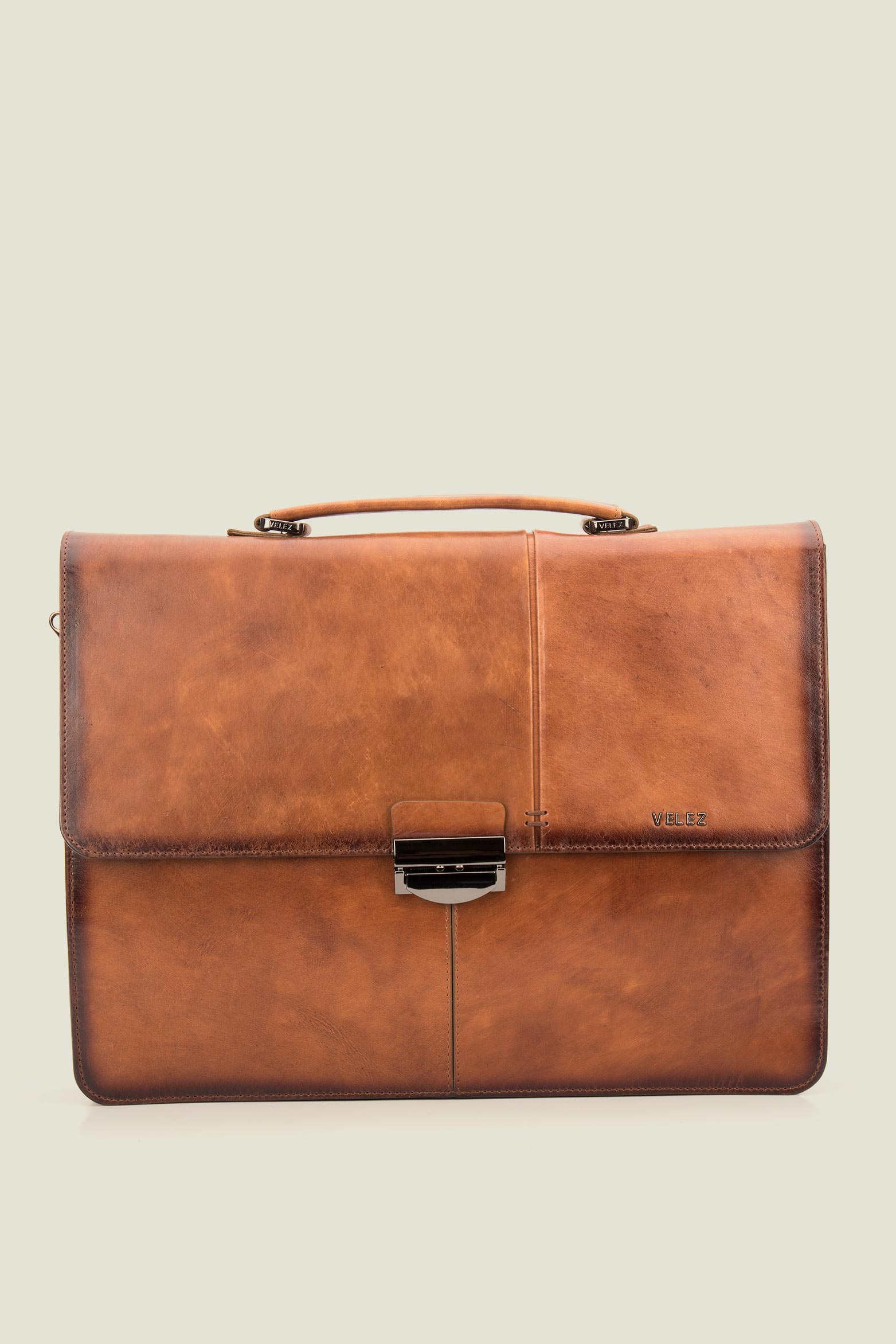 Maletín portátil aperto de cuero para hombre