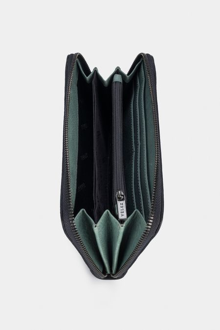Billetera porta chequera de cuero