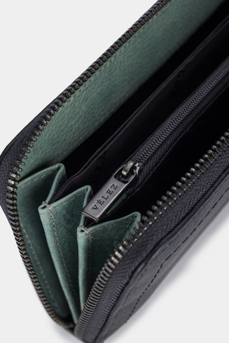 Billetera porta chequera de cuero