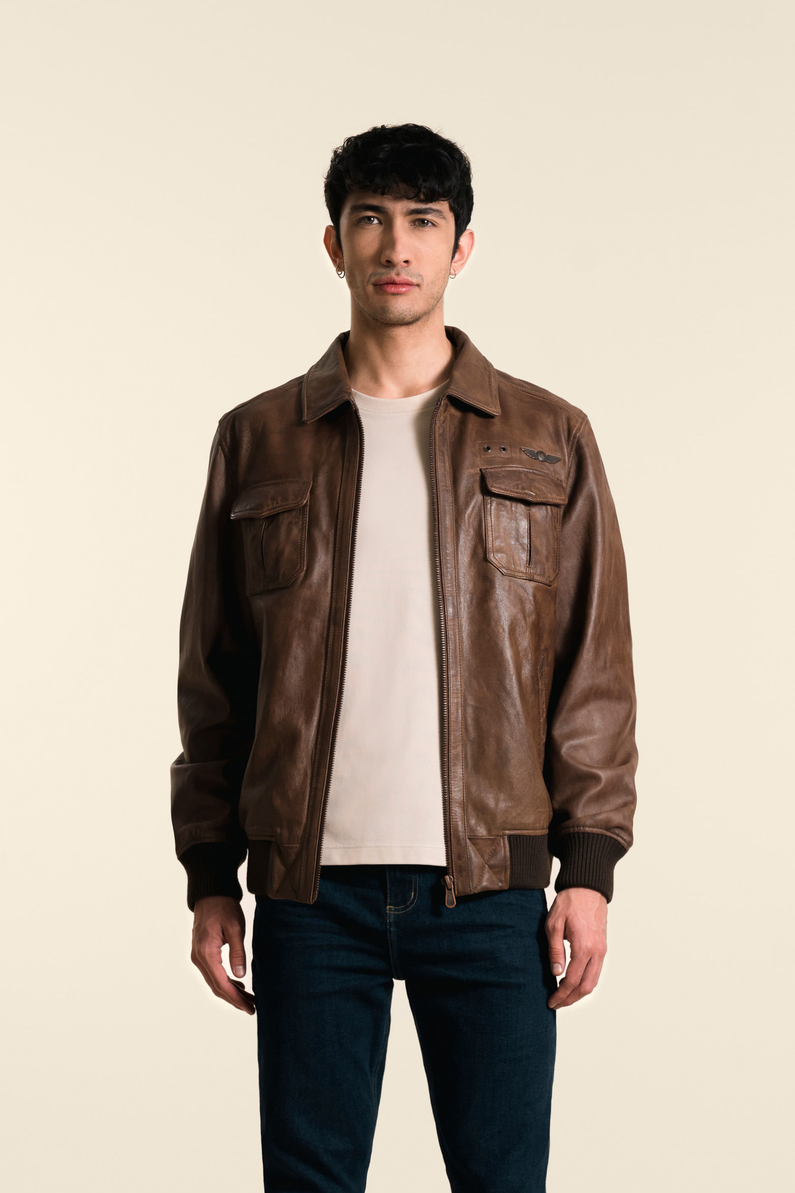 Chaqueta de cuero vintage