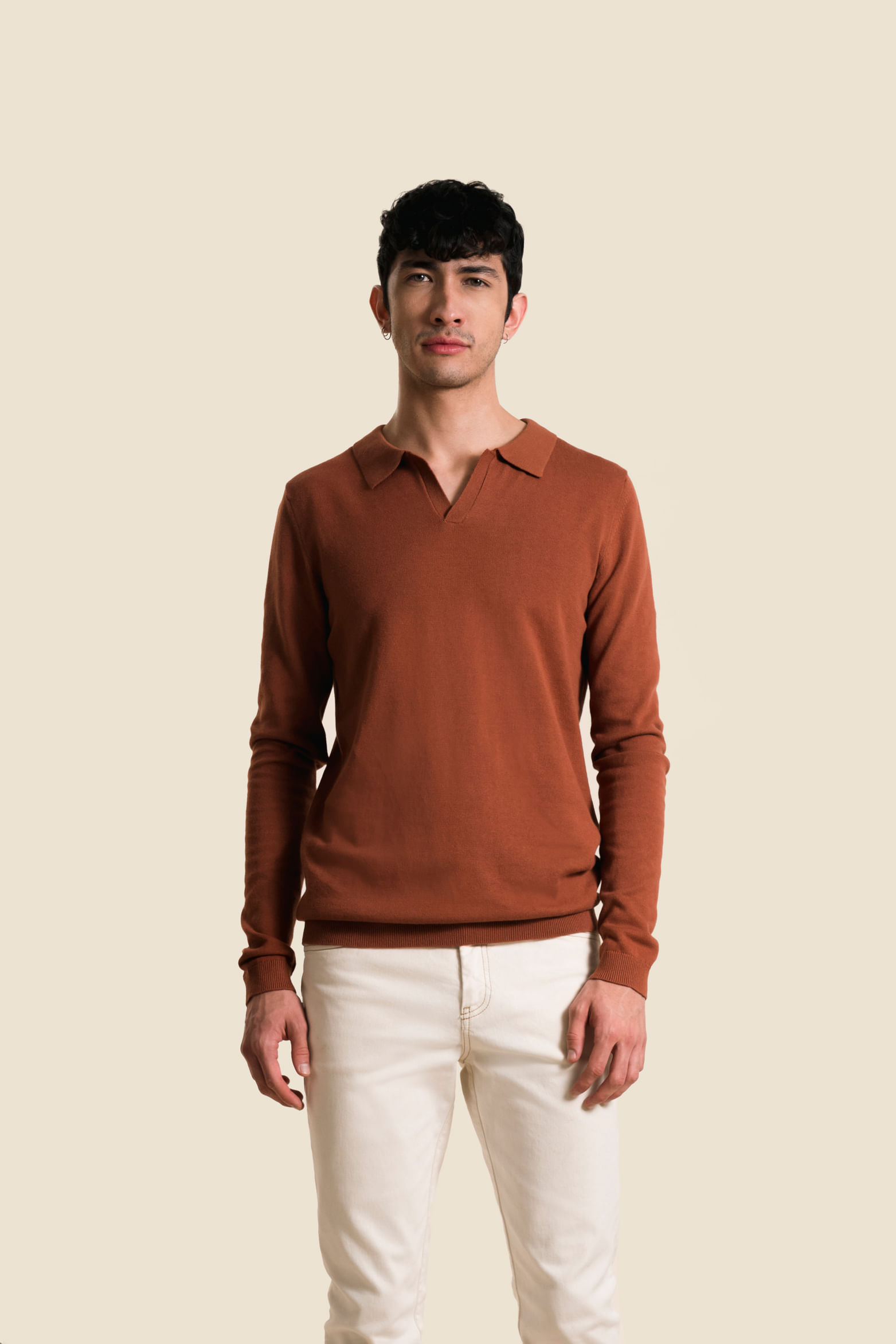 Polo-manga-larga