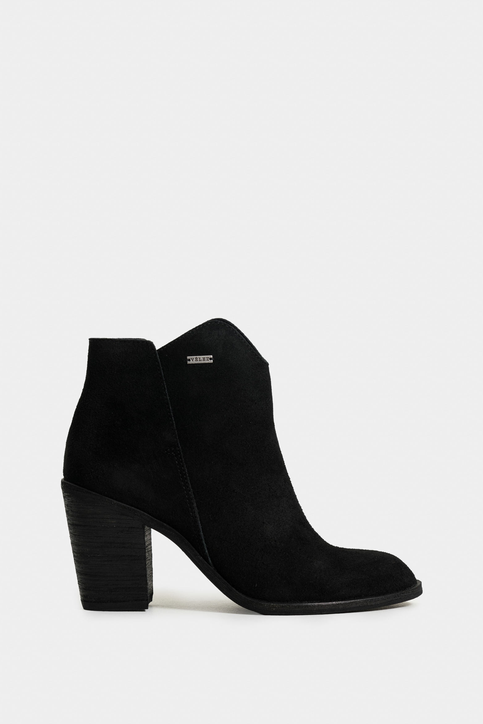 Botines alpha de cuero gamuzado para mujer silueta asimétrica