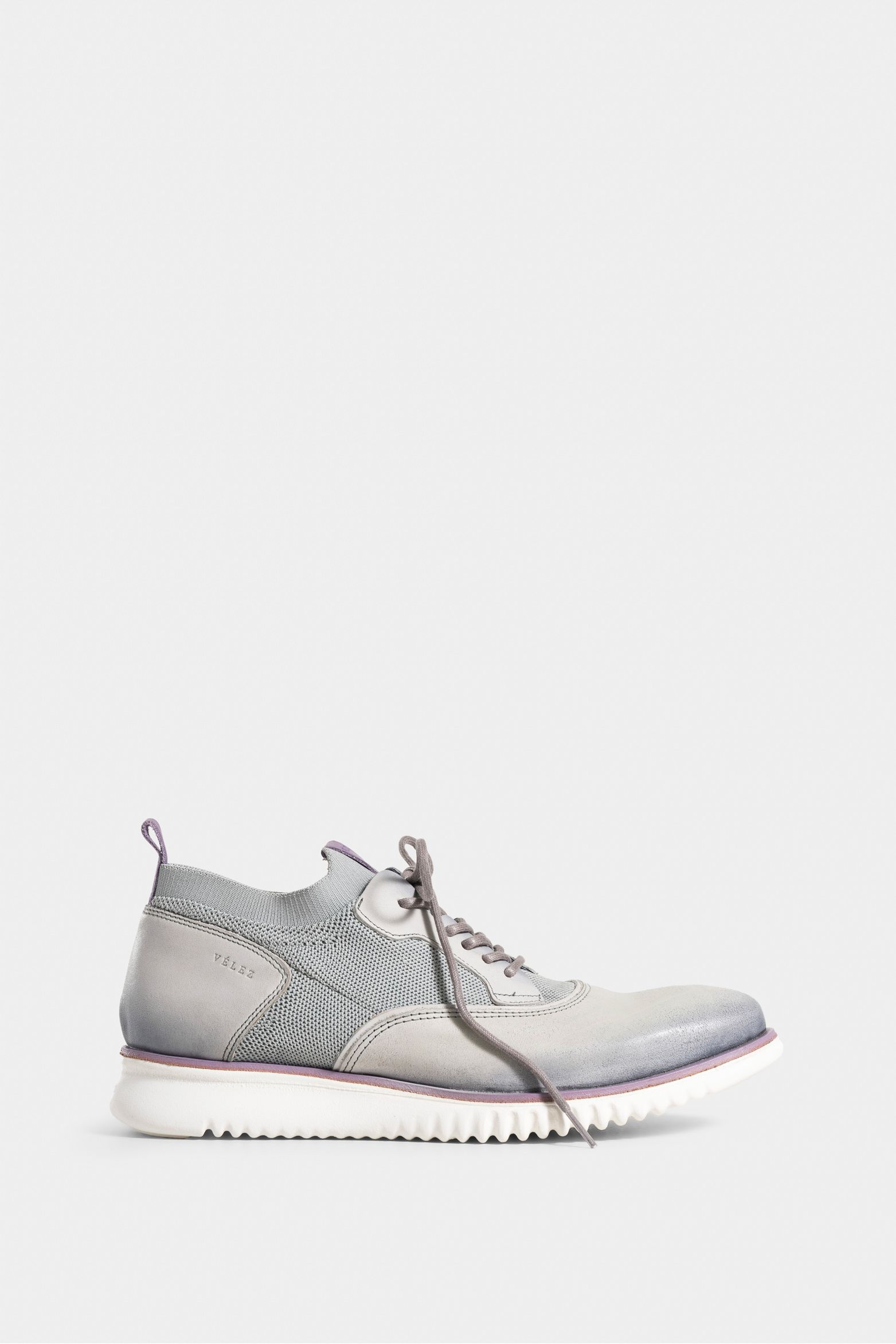 Zapatos cordón de cuero para hombre ibis Gris
