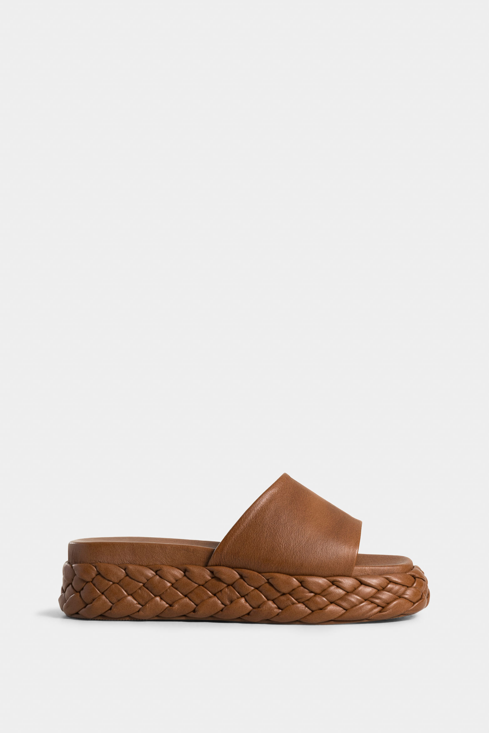 Sandalia plataforma mohave de cuero para mujer plataforma trenzada