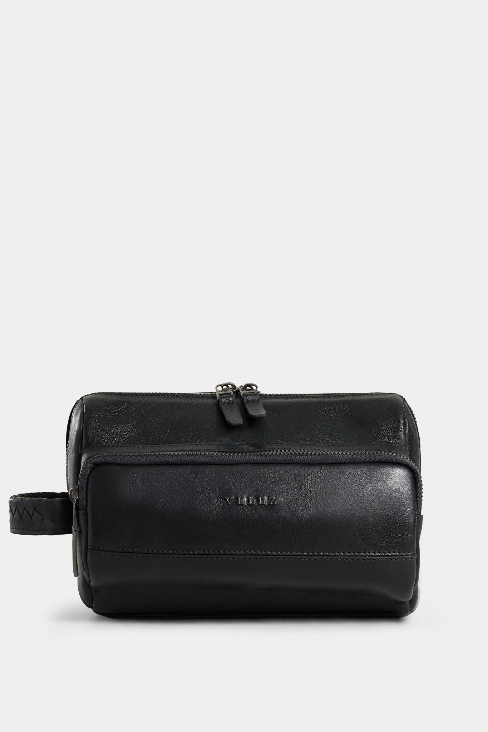 Organizador de viaje alessio de cuero para hombre manija trenzada