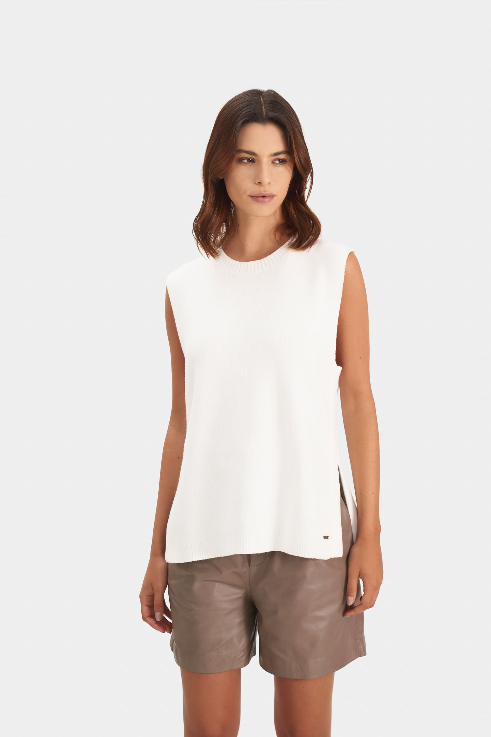 Chaleco tejido rebozu elo tejido para mujer aberturas