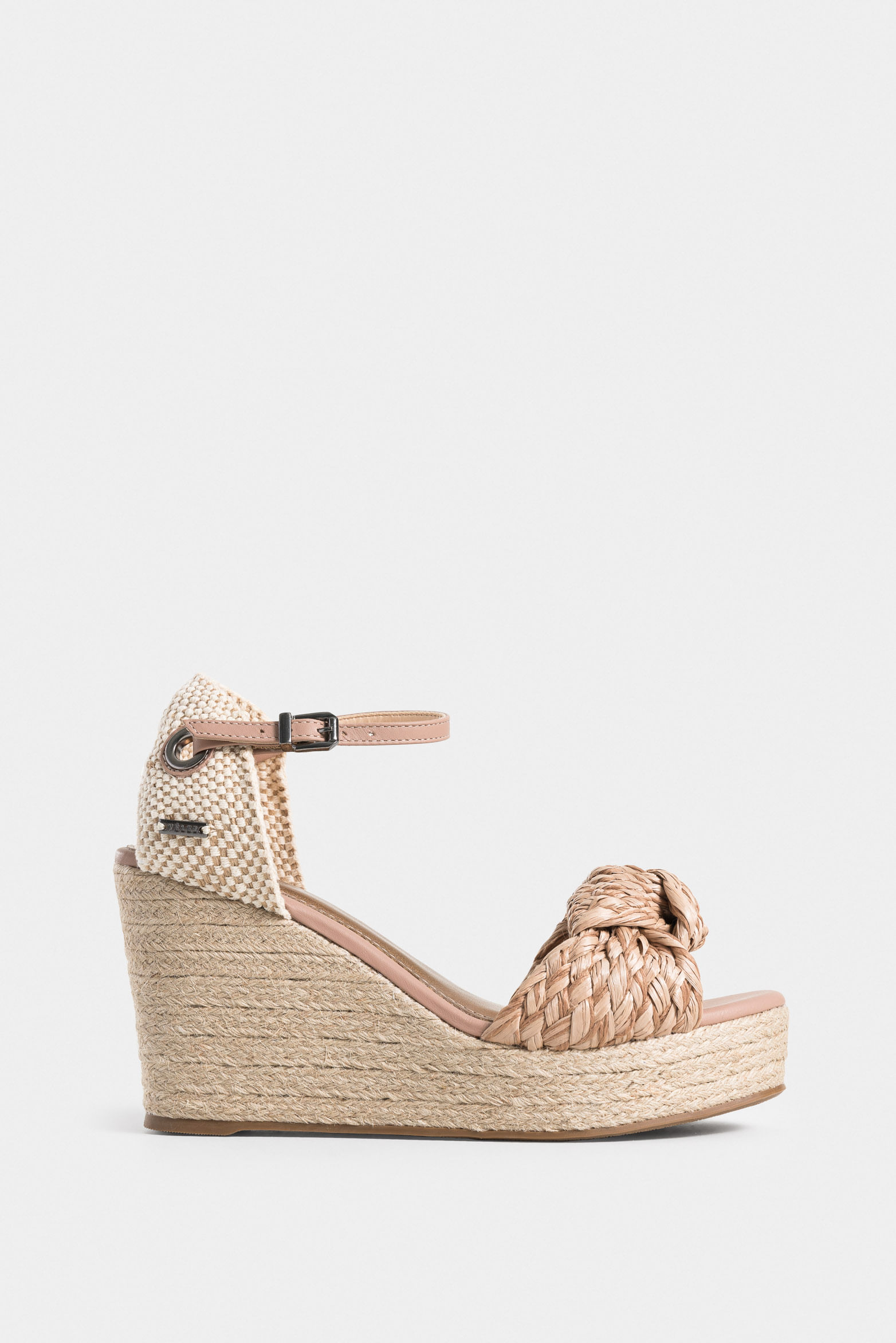 Sandalias plataforma amatista de fibra natural para mujer con capellada en yute