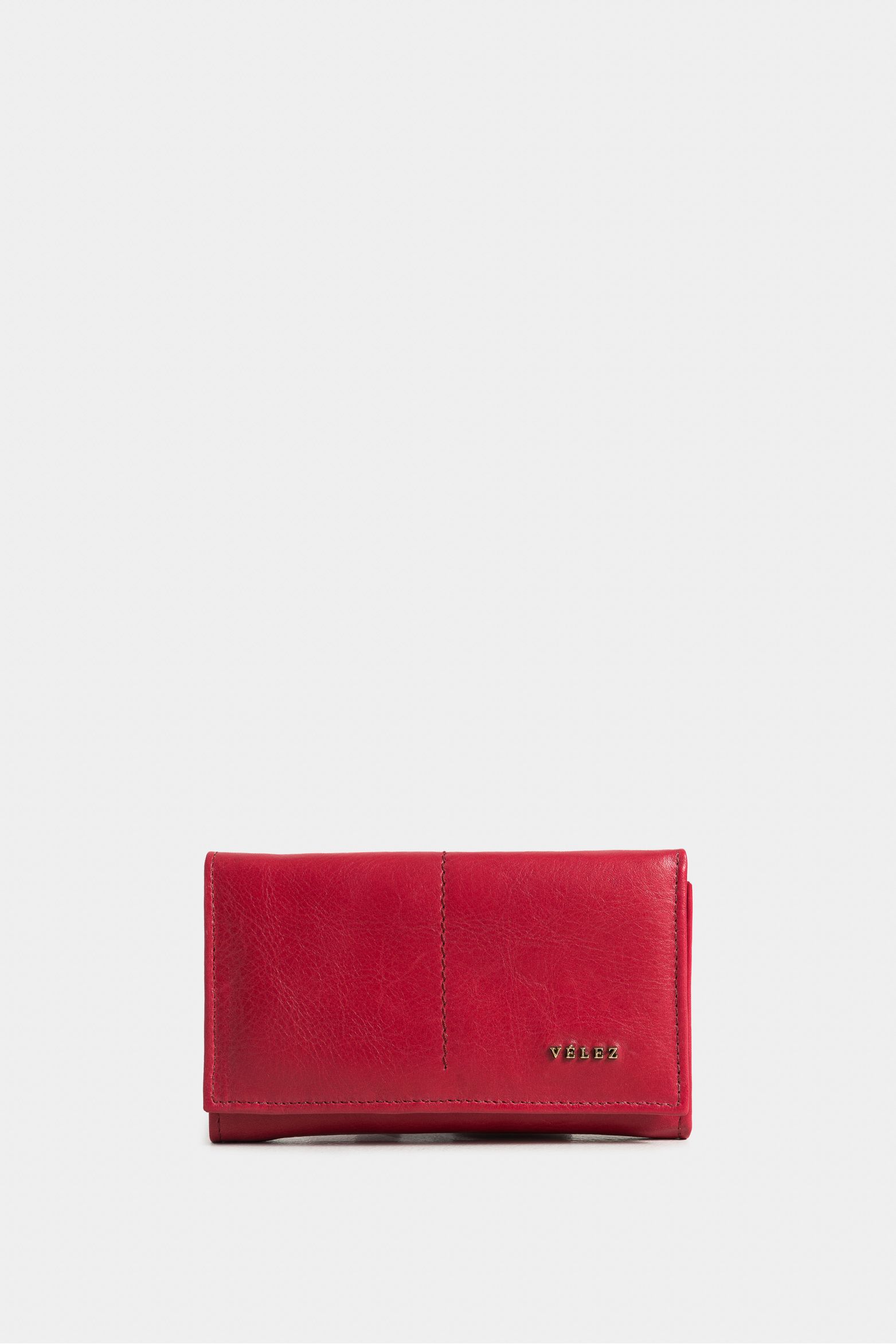 Billetera plegable real 3.0 de cuero para mujer amplia capacidad