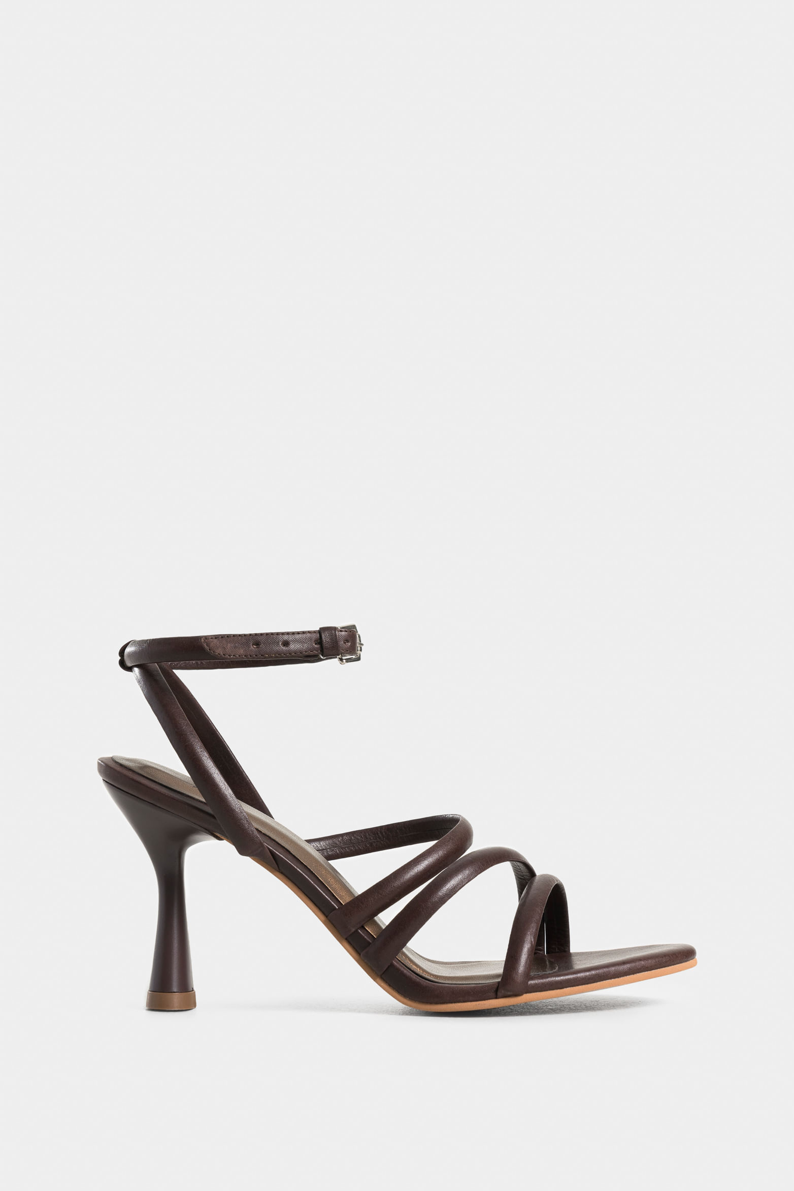 Tacón Sandalias Velez Mujer Sandalia Tacón Aine De Cuero Para