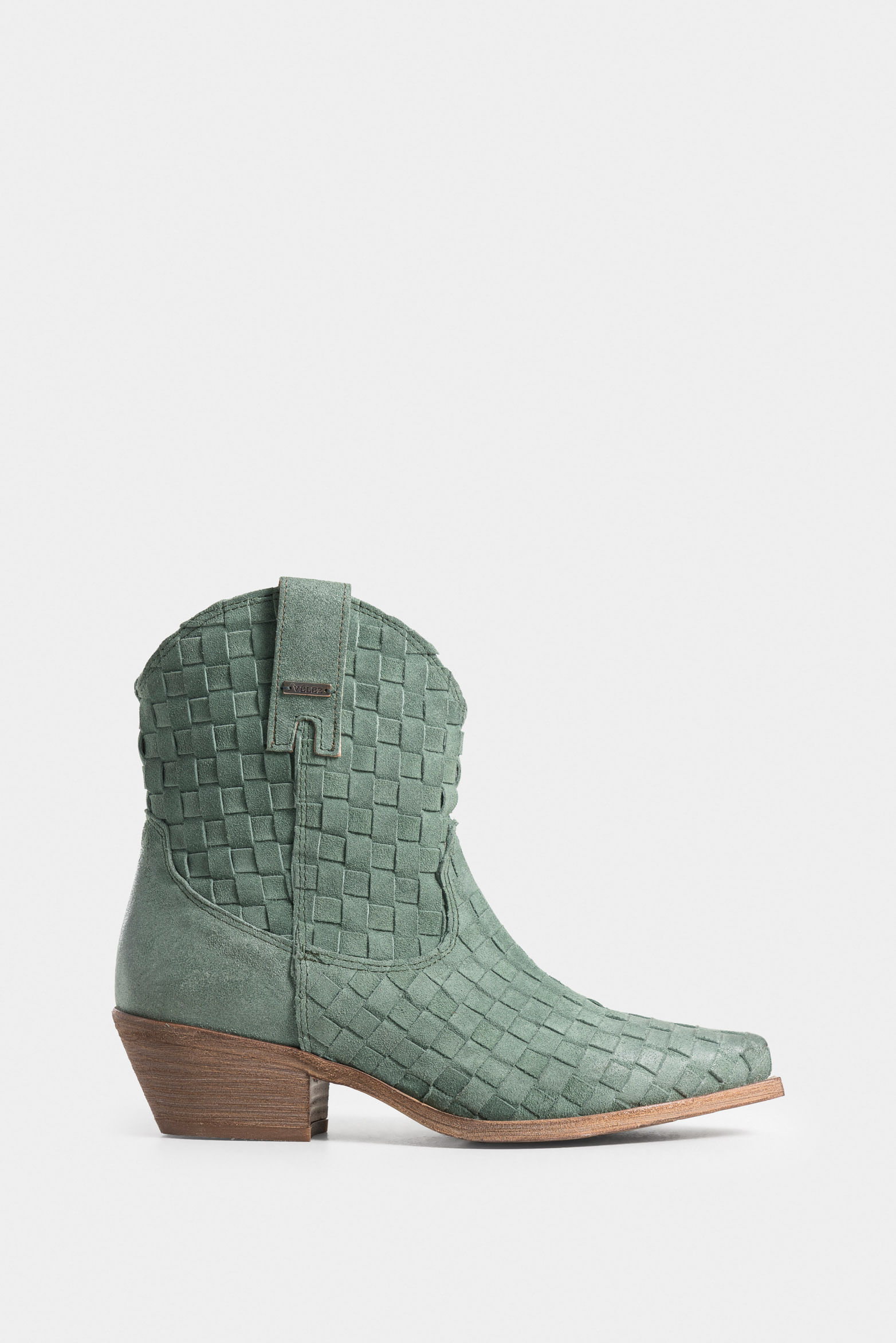 Botines luze de cuero para mujer tejido