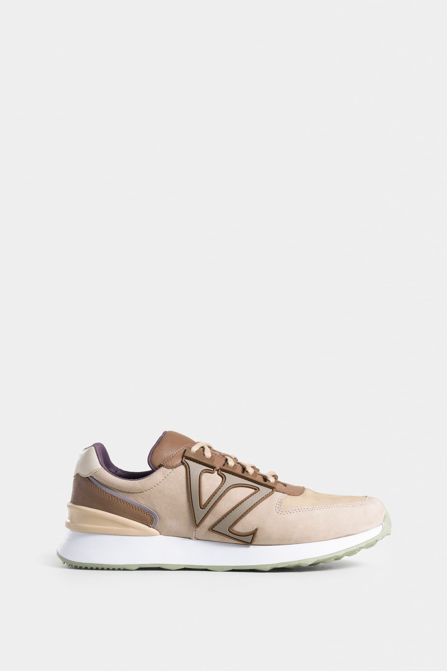 Tenis river gommus de cuero y gamuza para hombre piso contraste