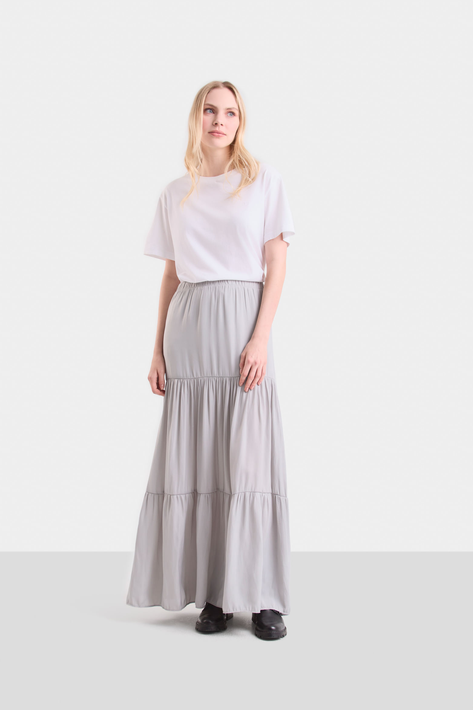 Maxi falda adana para mujer capas y recogidos