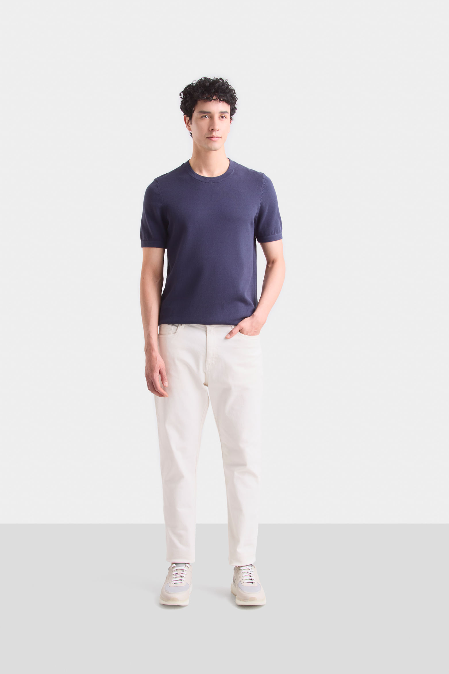 Pantalón en drill para hombre semi fitted