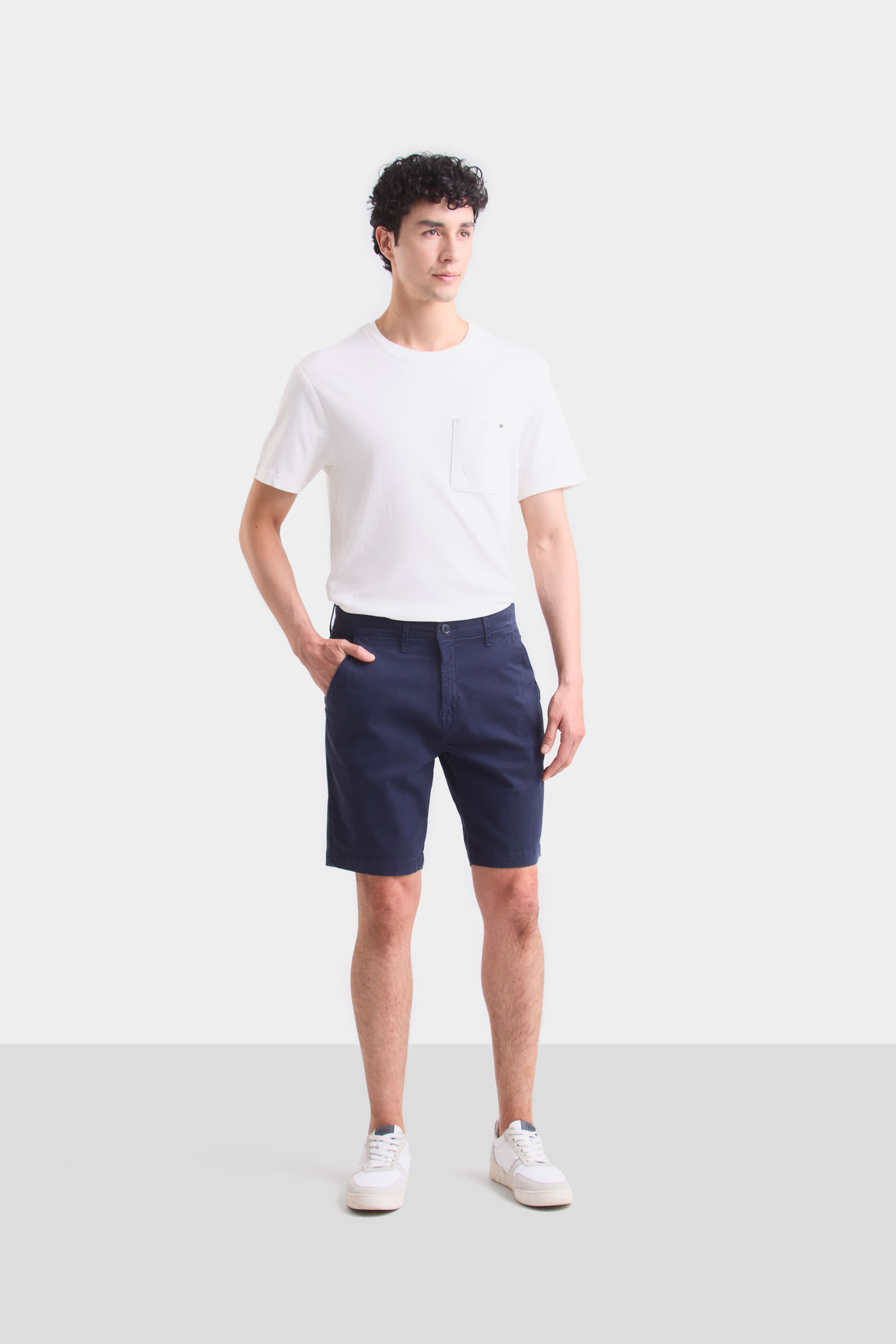 Bermuda semifit caruso para hombre casual deportiva