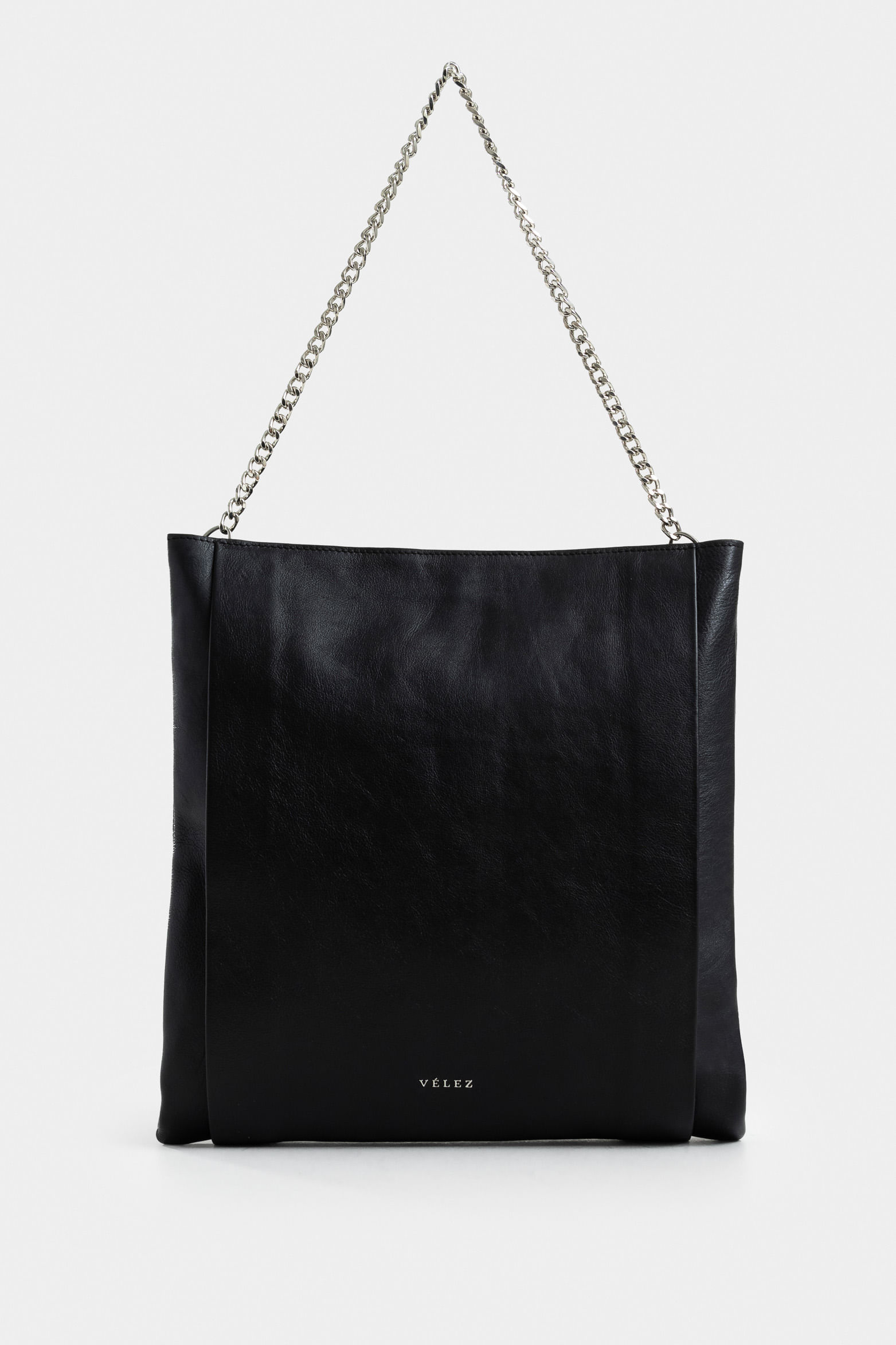 Shopping caltha de cuero para mujer cargadera de mano metálica