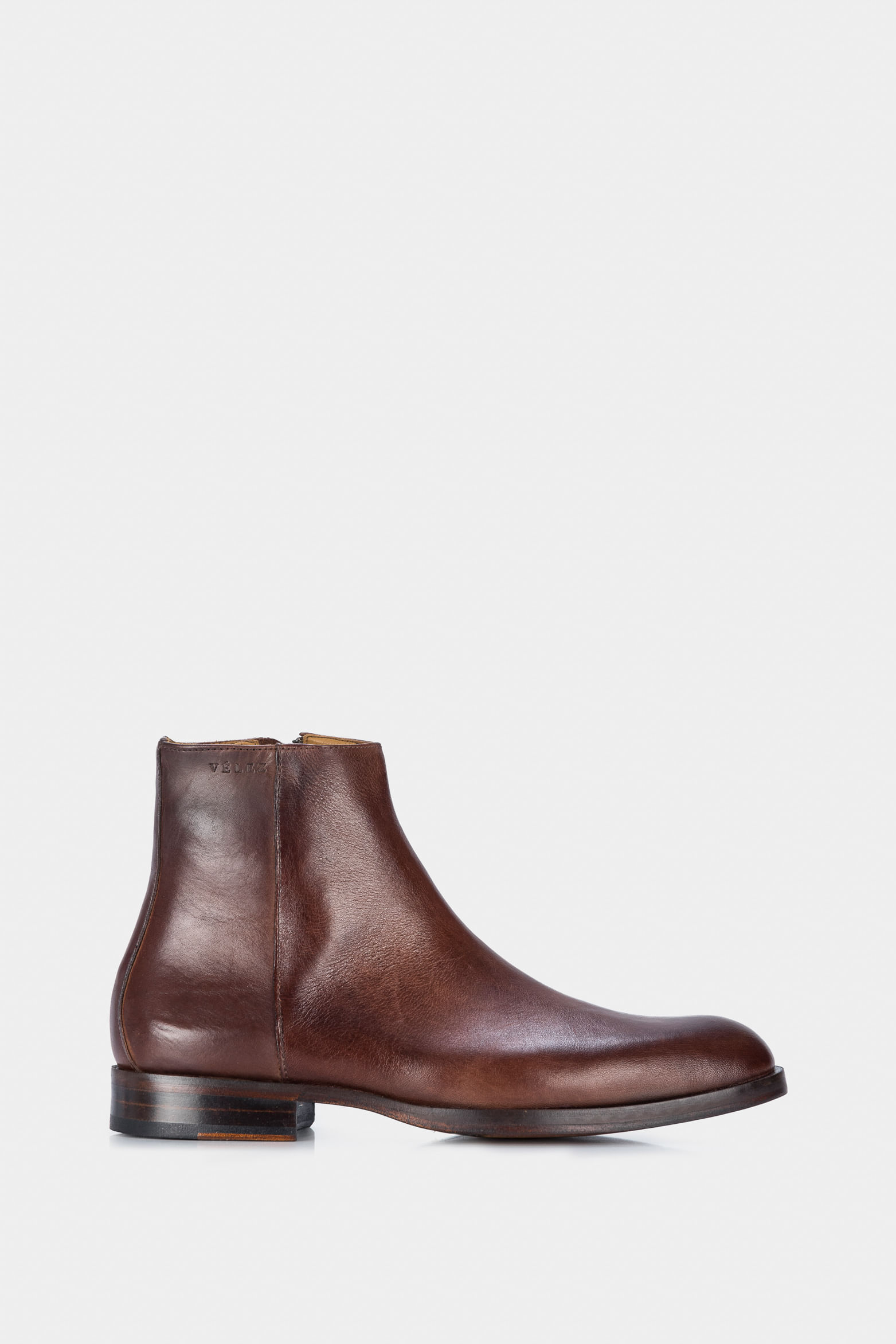 Botas draco de cuero liso para hombre silueta depurada
