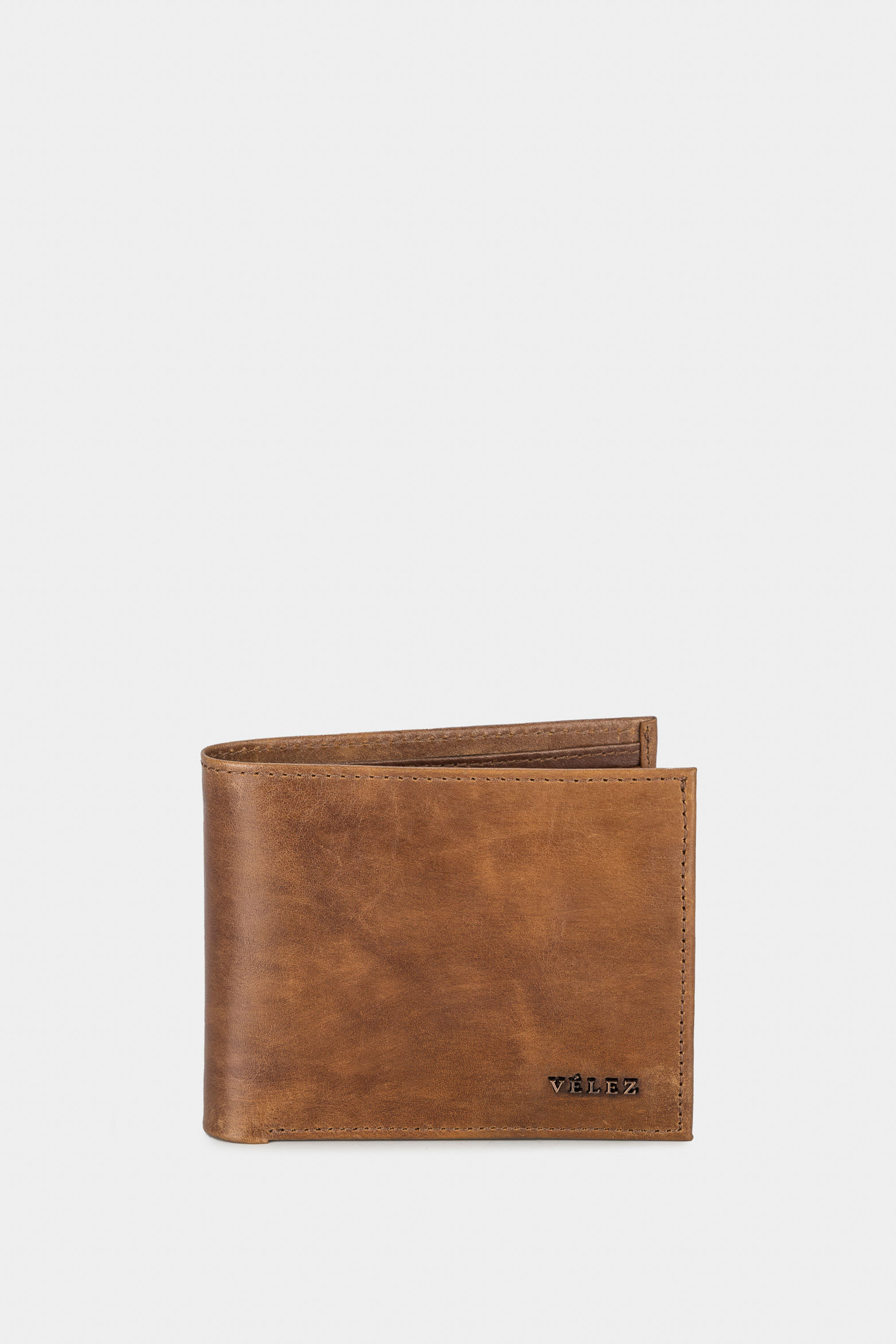 Billetera salvaje de cuero para hombre monedero interno