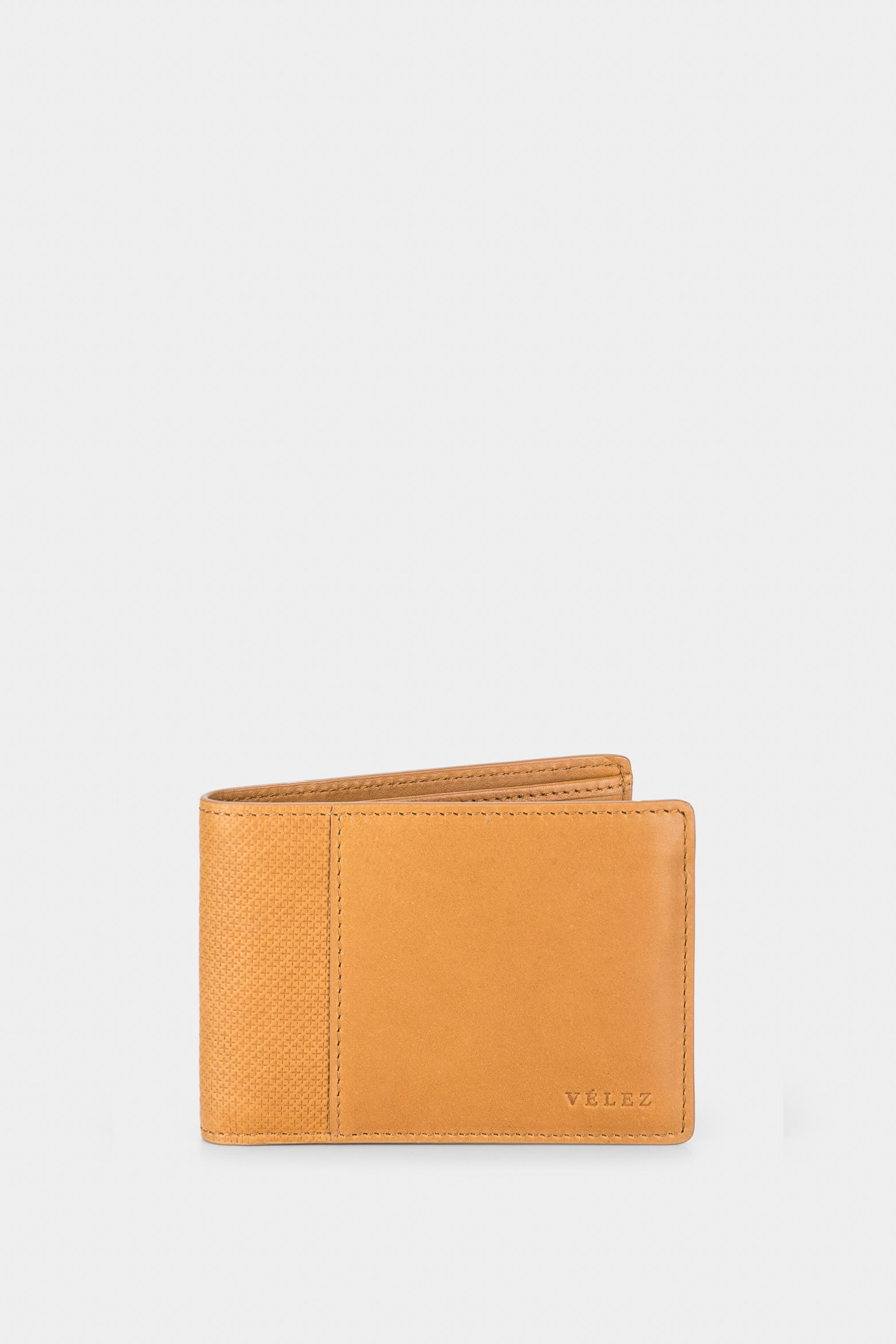 Billetera draco de cuero para hombre mezcla de texturas