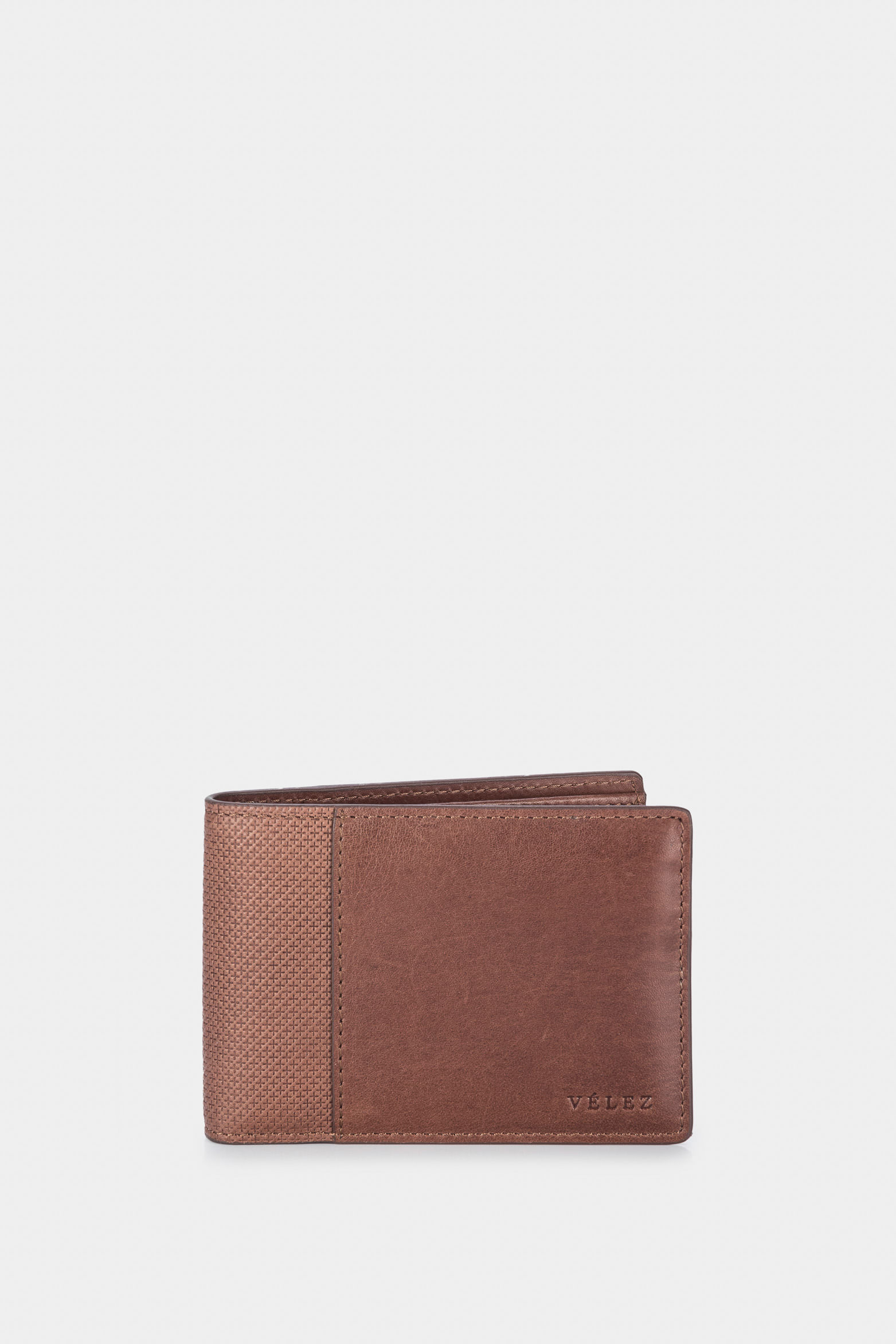 Billetera draco de cuero para hombre mezcla de texturas