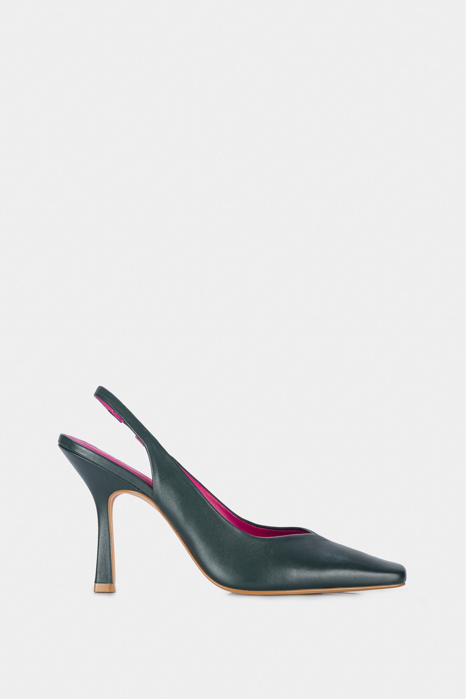 Tacones cerrados baltimore de cuero para mujer punta cuadrada