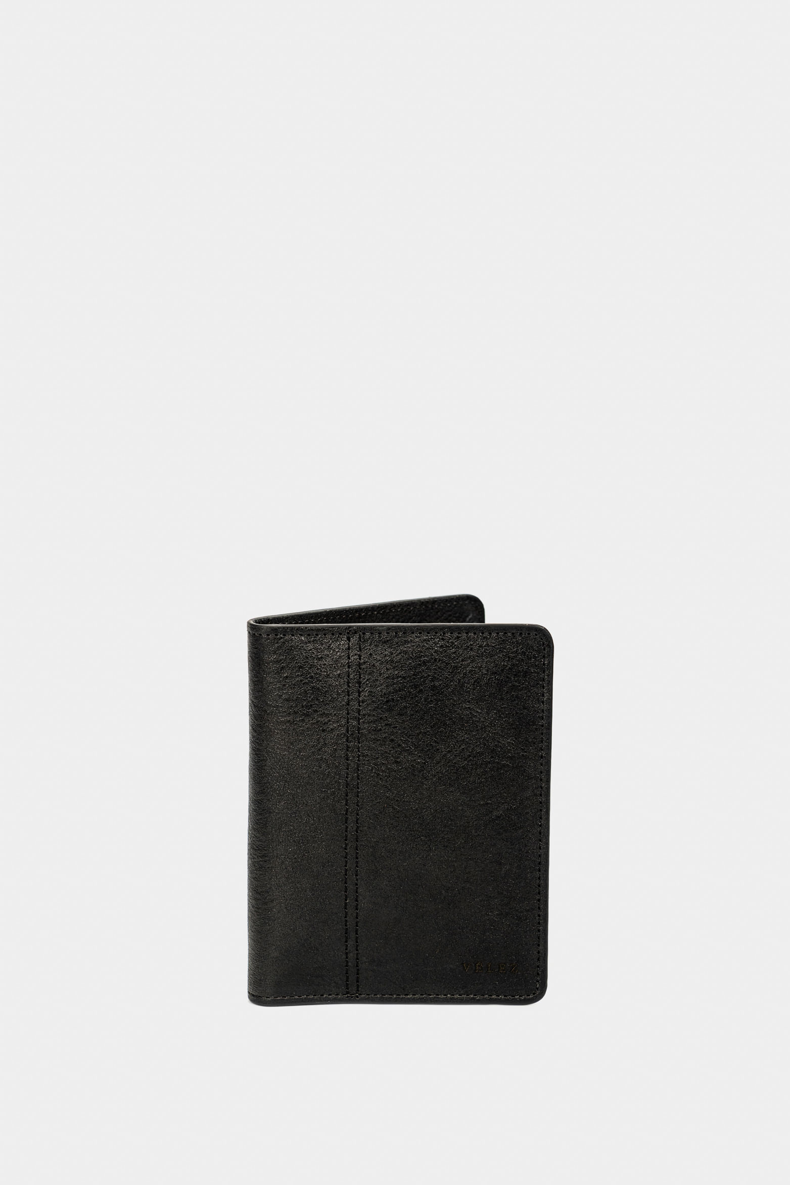 Porta pasaporte travel 2.0 de cuero para hombre efecto envejecido Negro