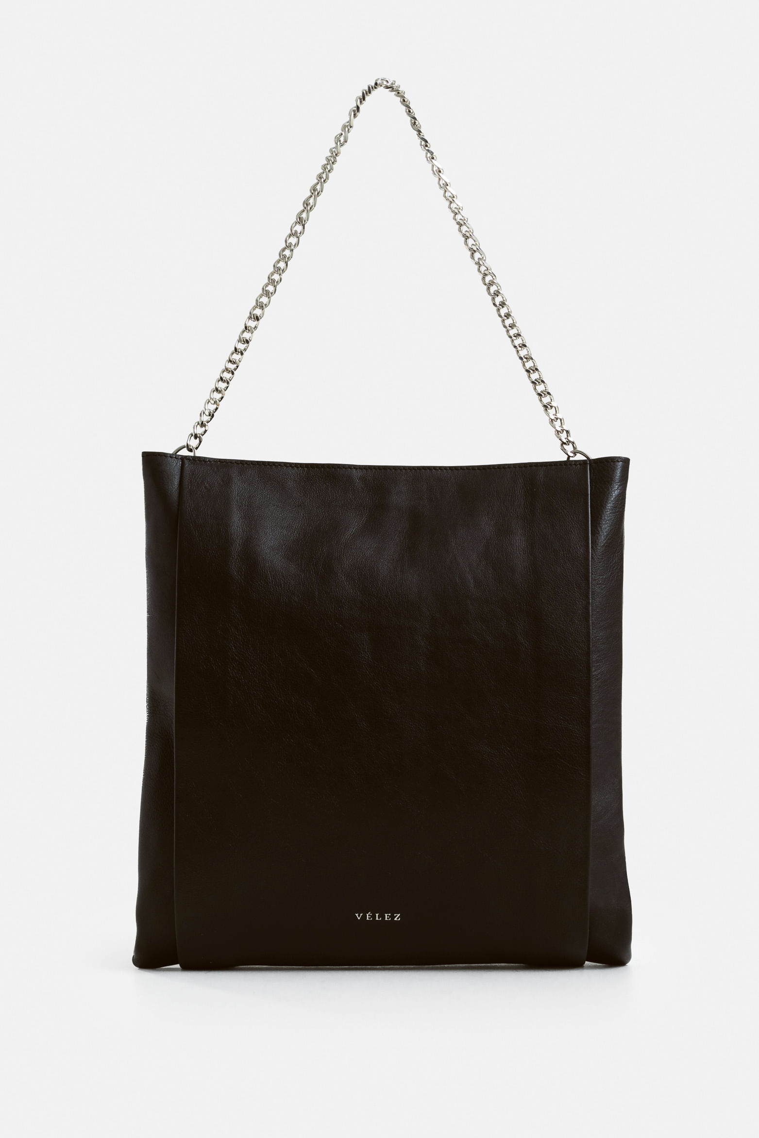 Shopping caltha de cuero para mujer cargadera de mano metálica