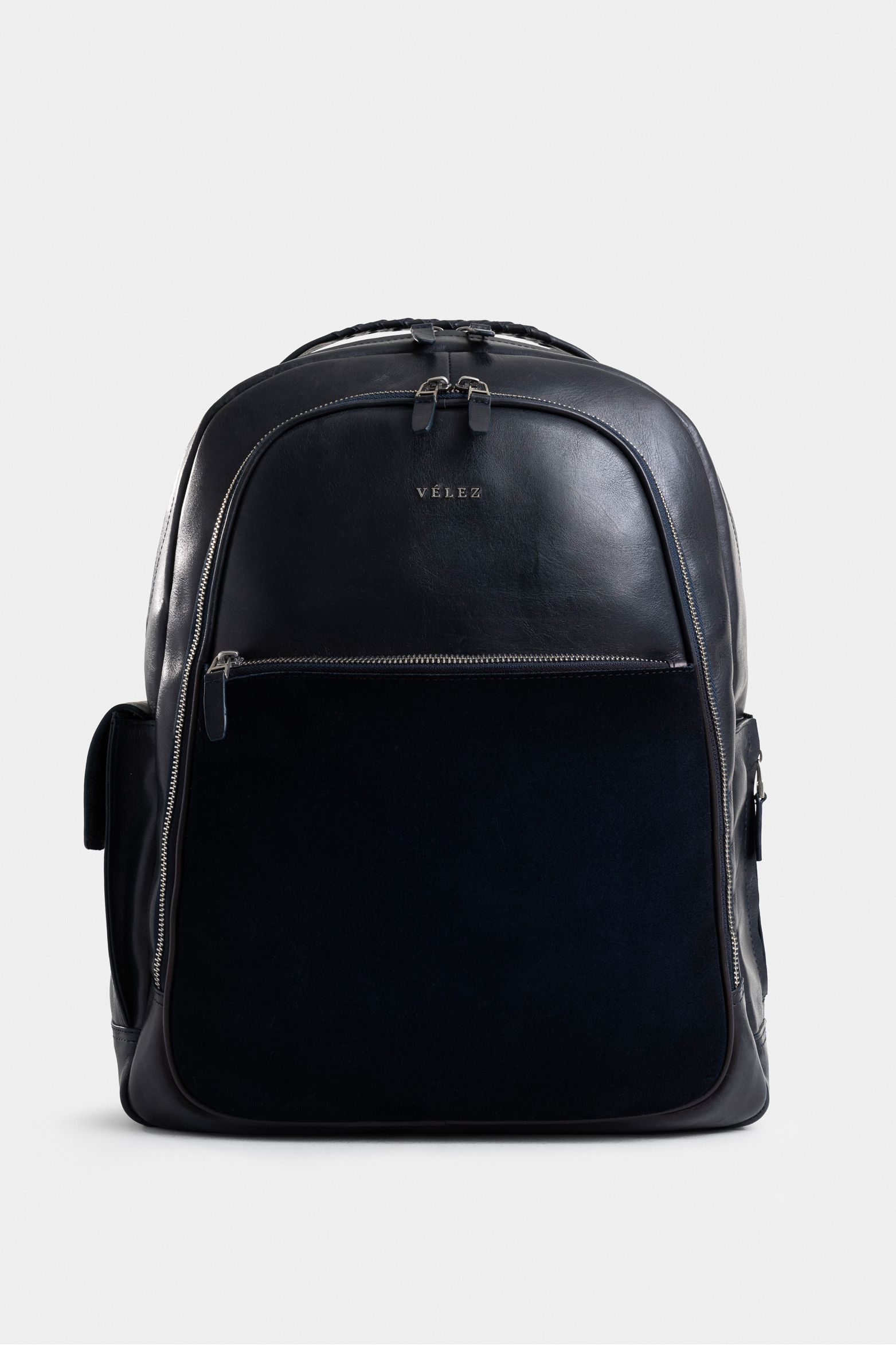 Morral tropical escape 2 de cuero liso para hombre detalles cuero gamuzado