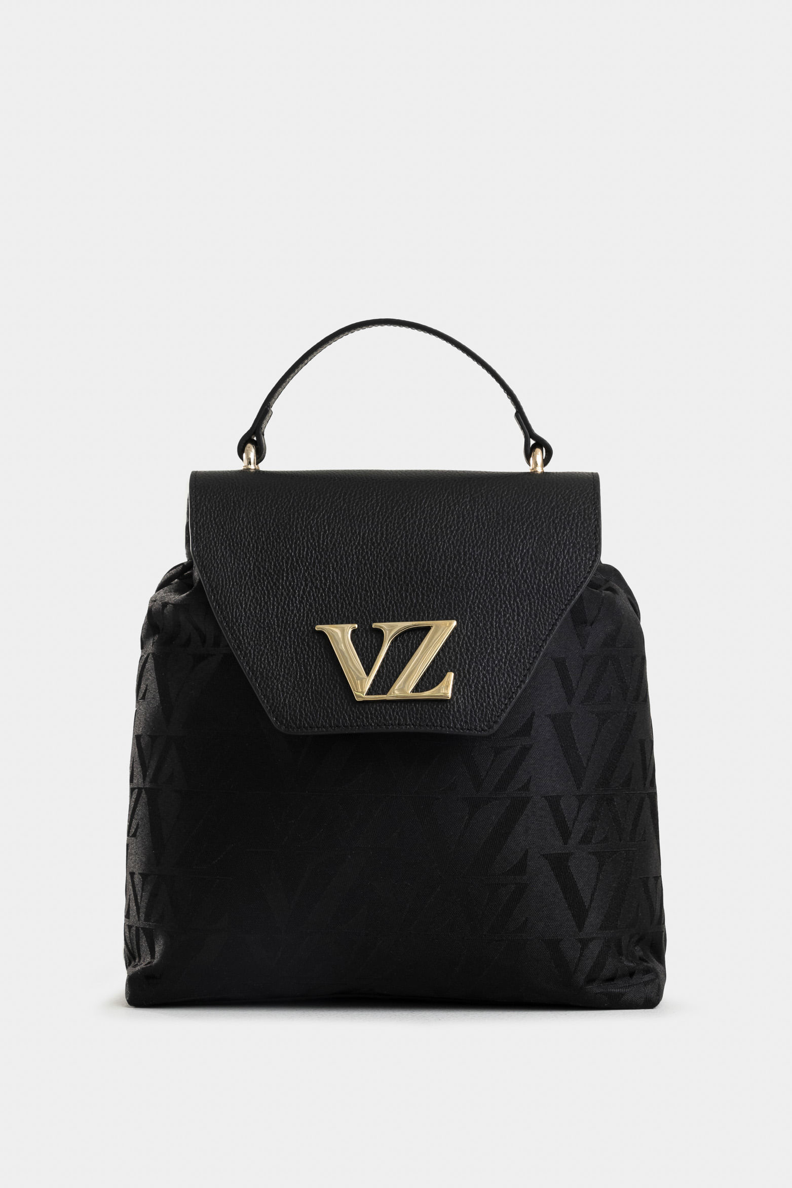 Morral goji de cuero y lona para mujer monogram