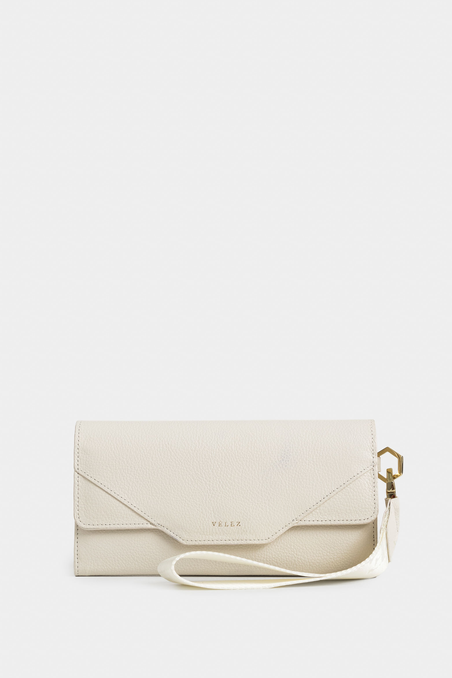 Billetera porta chequera damasco de cuero para mujer cargadera removible