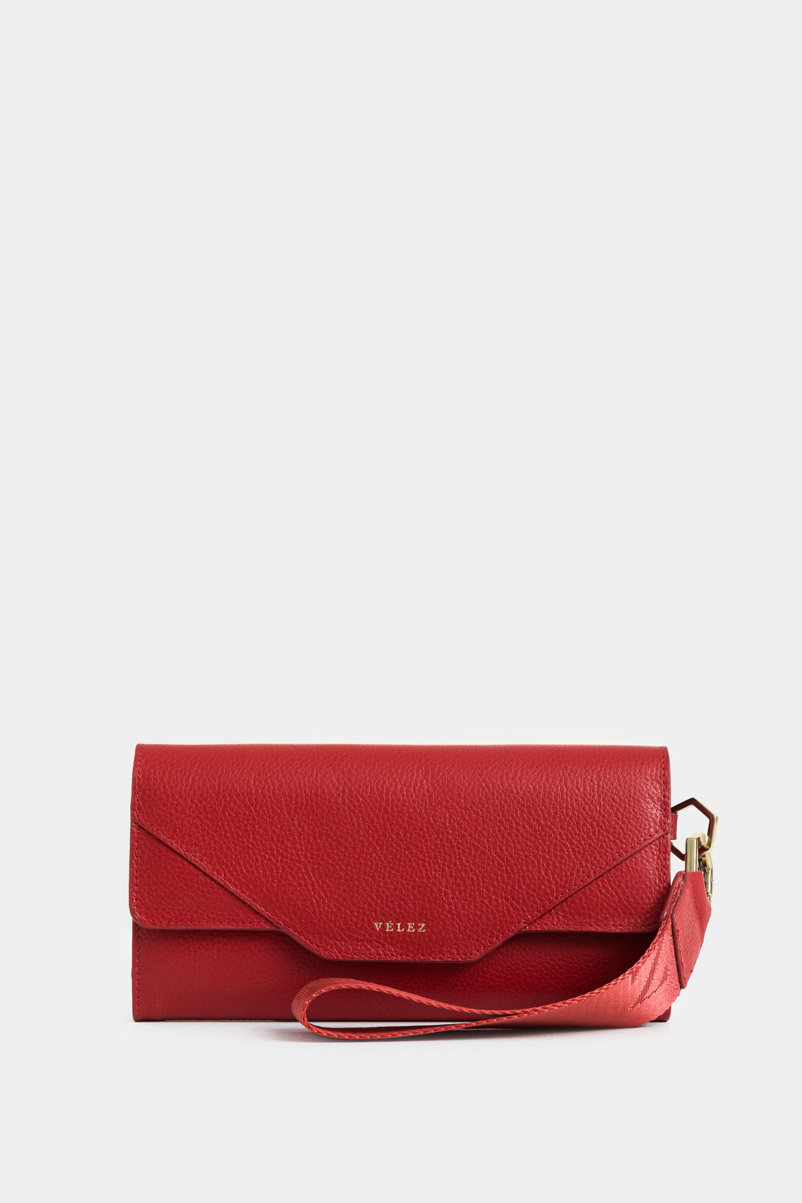 Billetera porta chequera damasco de cuero para mujer cargadera removible