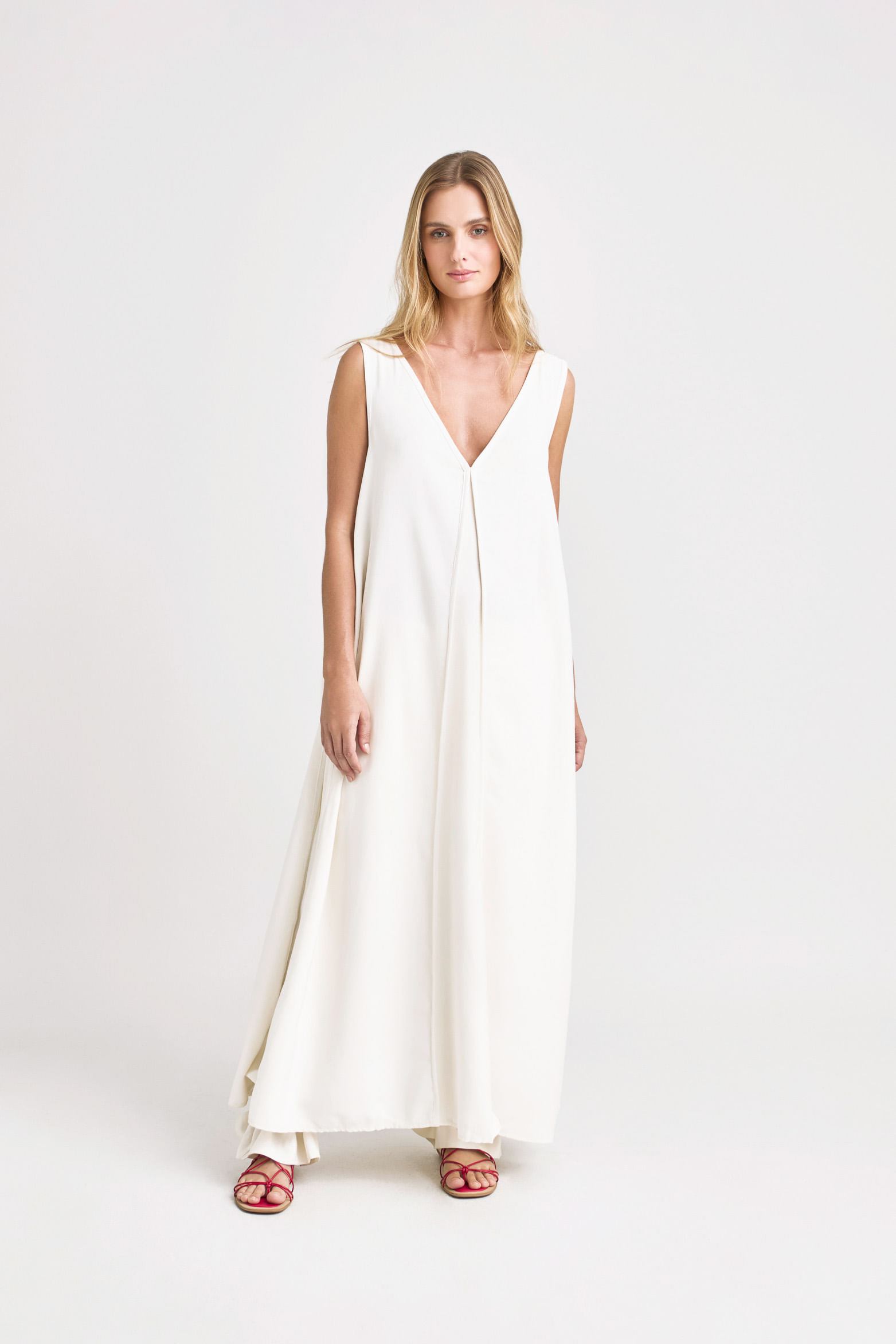 Camisa larga astromelia en tejido plano para mujer silueta kaftan