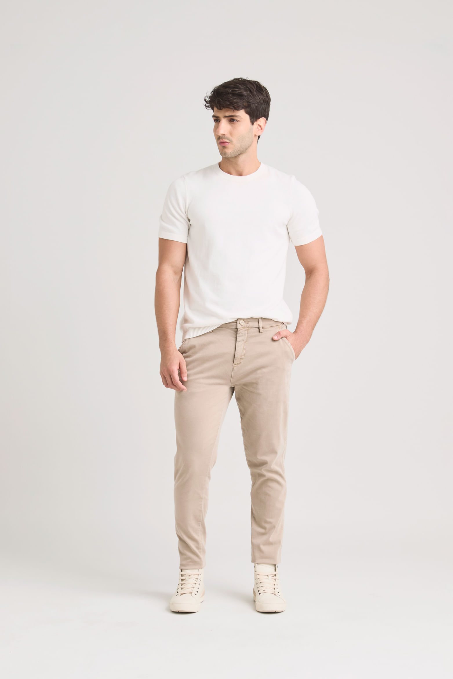 Pantalón chino italo para hombre semifitted