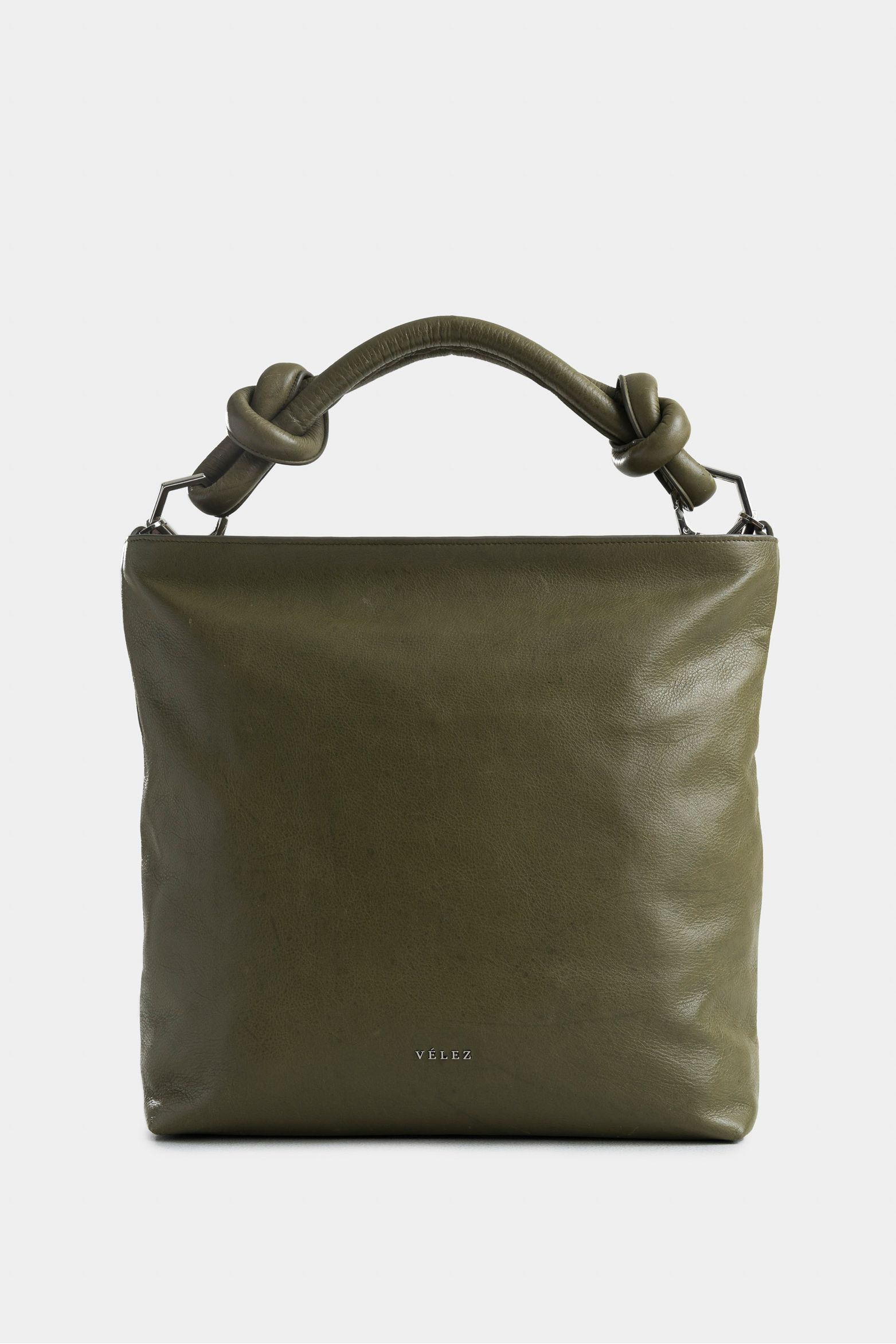 Shopping alba de cuero para mujer detalle anudado