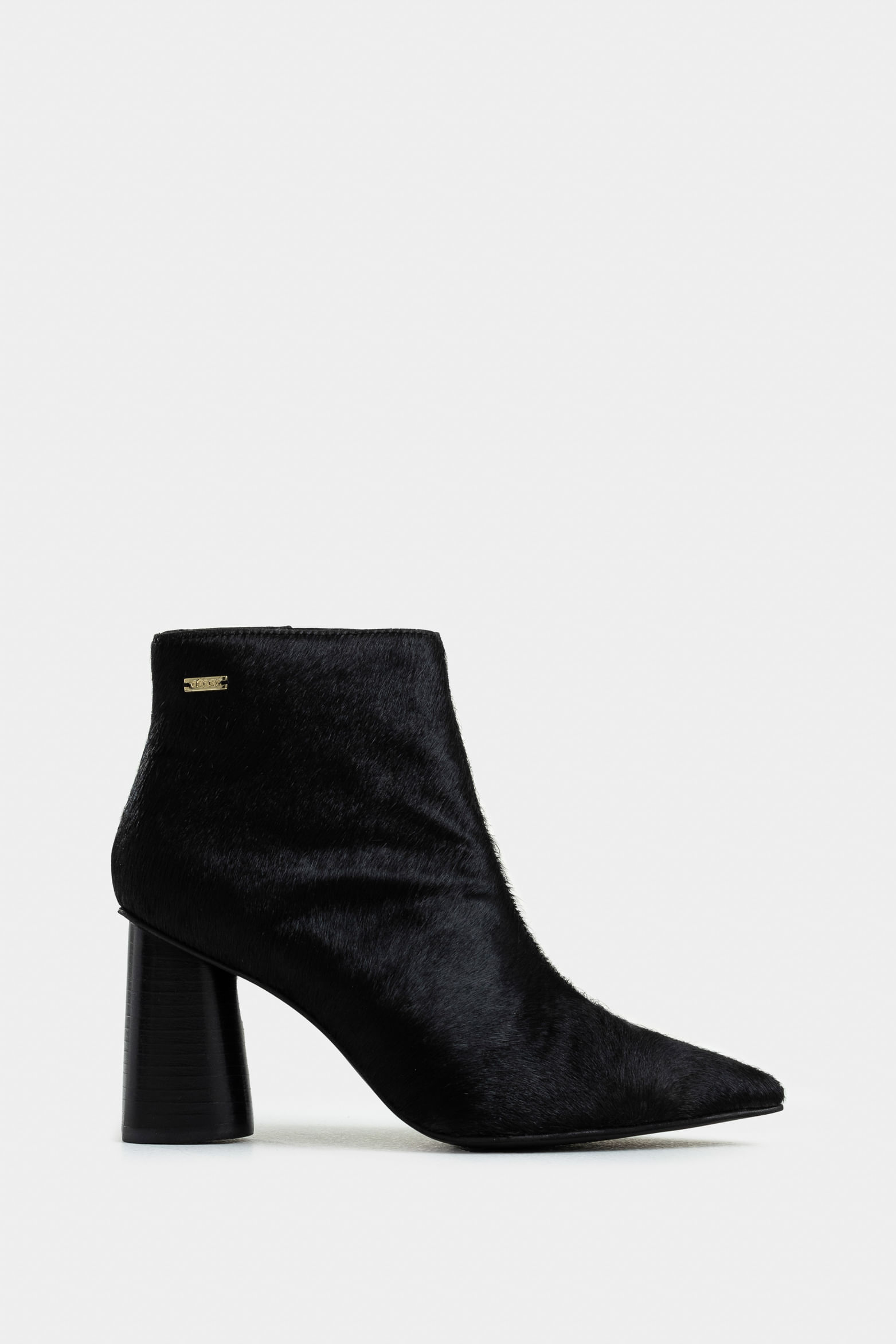 Botines agata de cuero pelo para mujer silueta punta