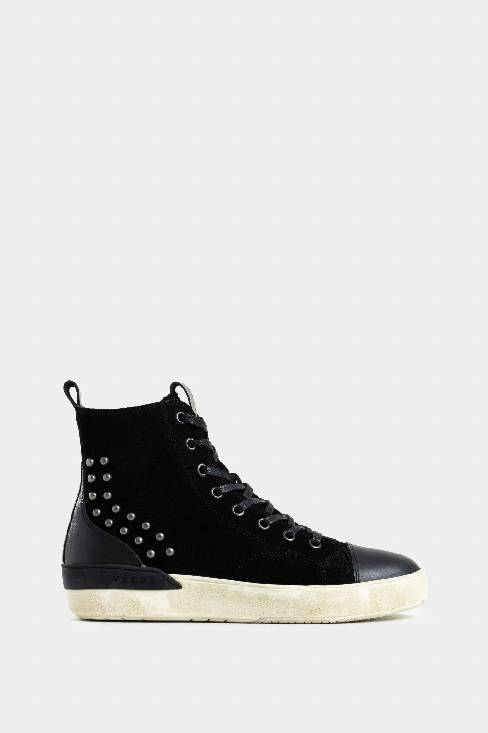 Tenis bota en cuero gamuza para mujer Paraíso