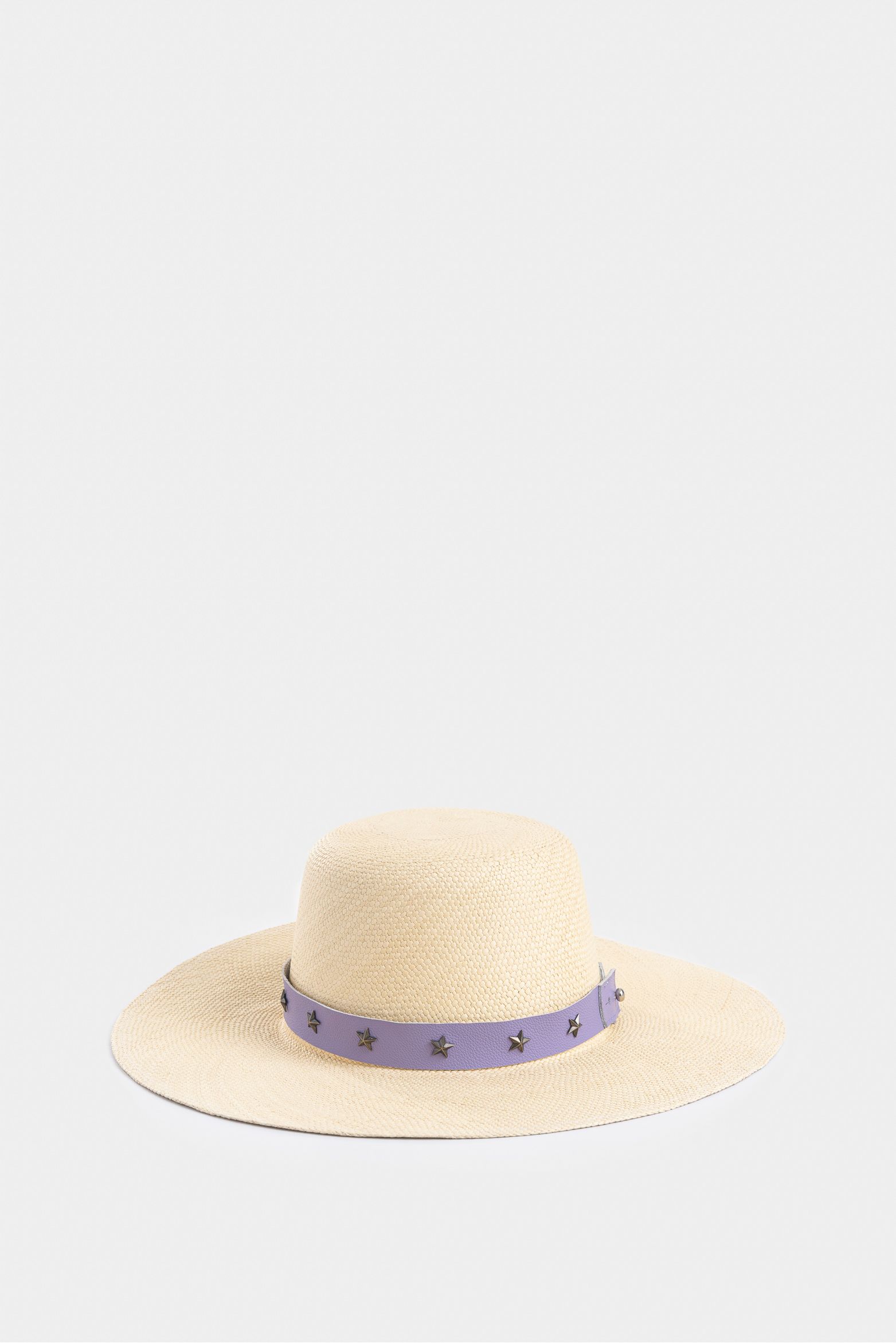 Sombrero paja amapole para mujer detalle cuero
