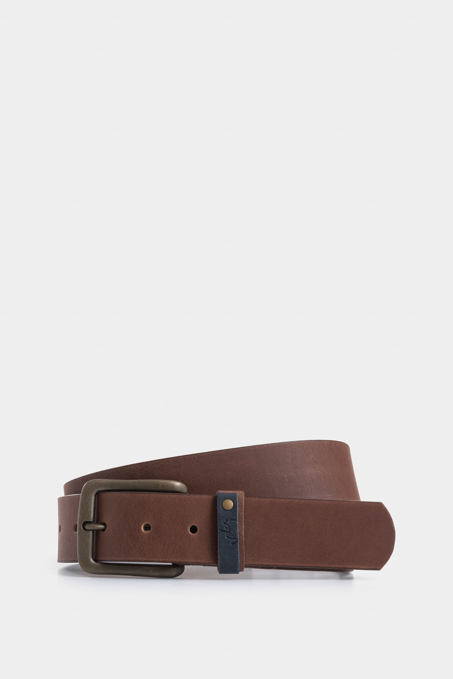 Cinturón unifaz wilde de cuero para hombre pasador con sobrepuesto