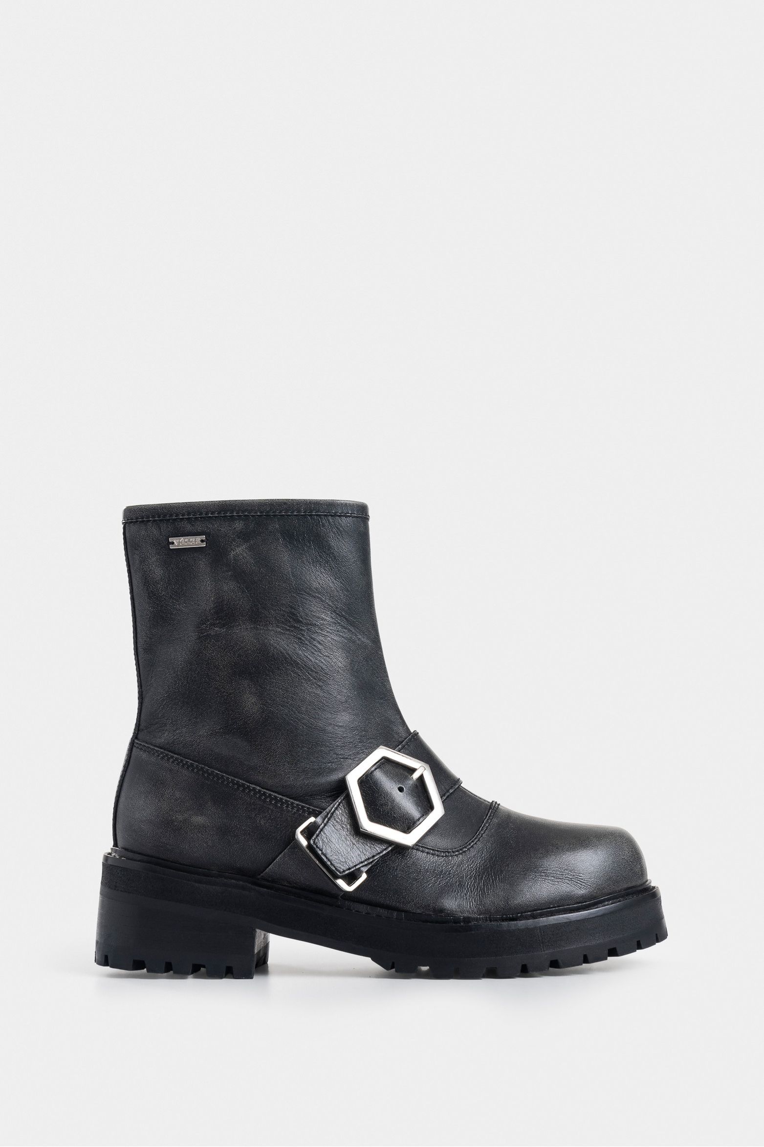 Botines Chelsea Noir de cuero brush off para mujer tipo rider