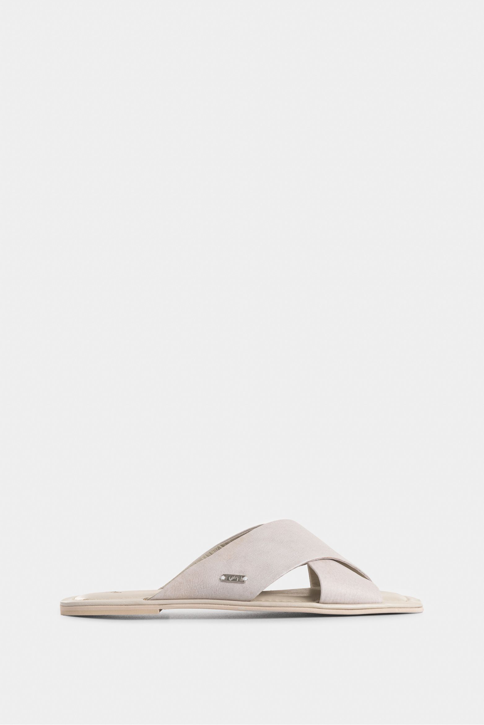 Sandalia plana Kuleto de cuero para mujer cruzada