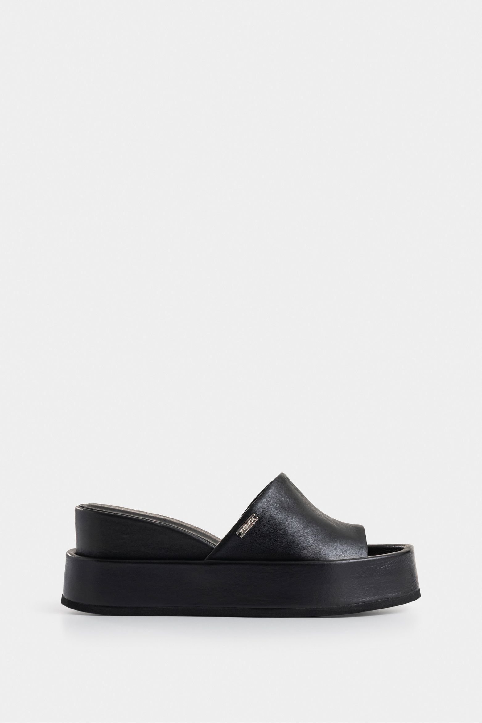 Sandalia plataforma Geranio de cuero para mujer dima ovalada