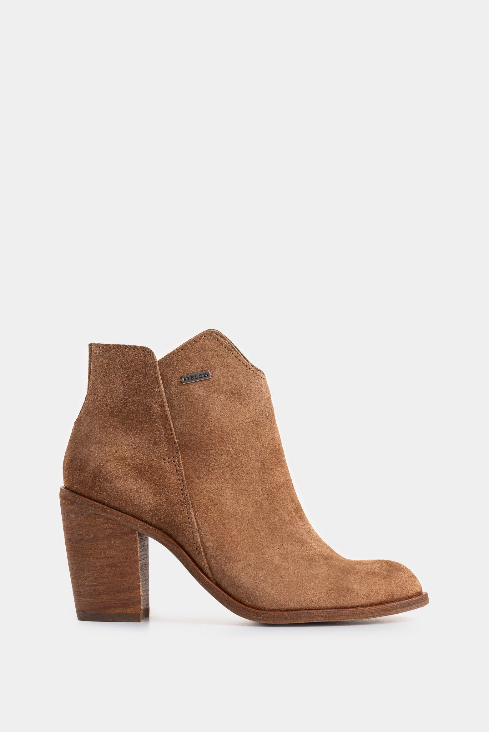 Botines alpha de cuero gamuzado para mujer silueta asimétrica