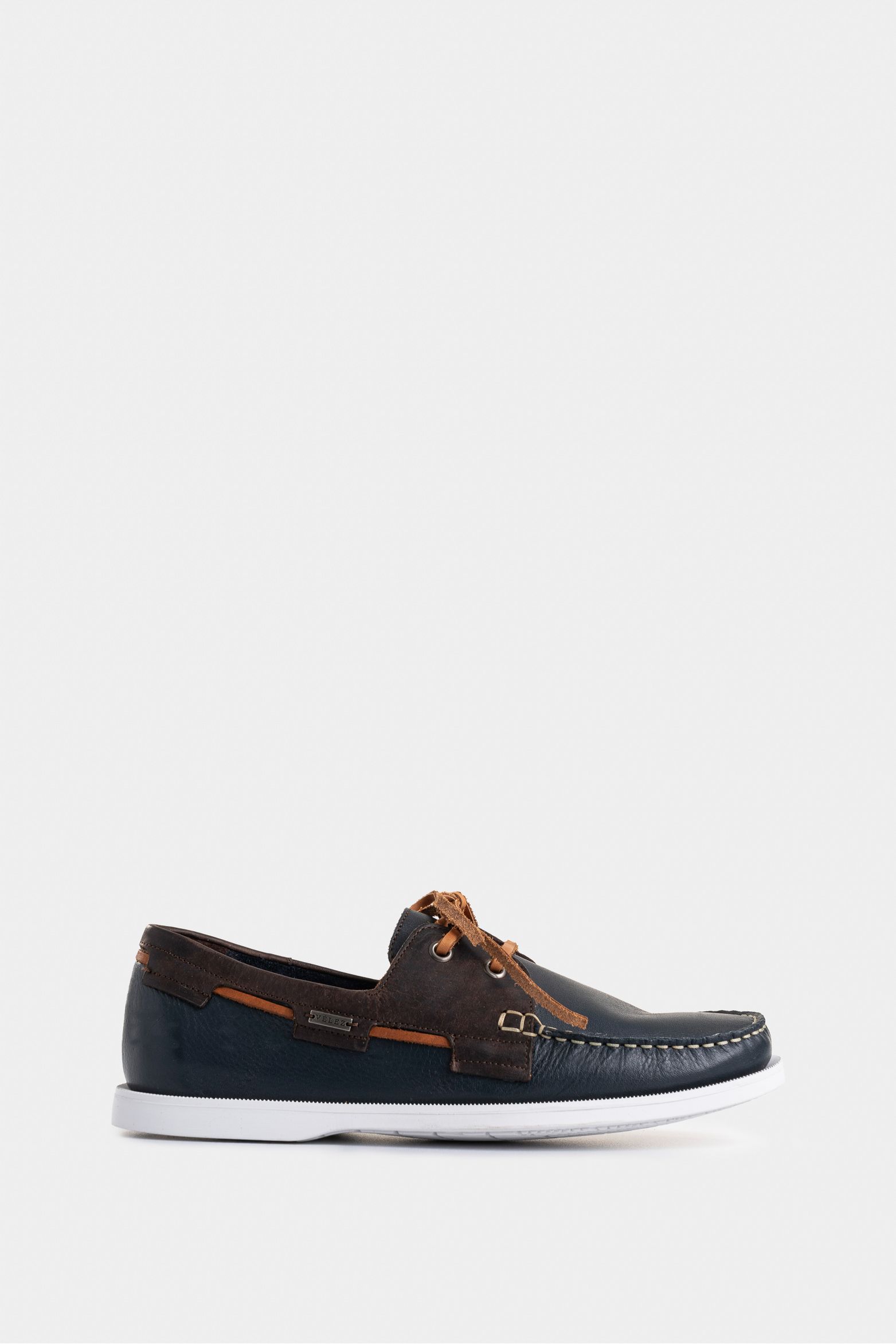 Zapatos cordón Avetrana de cuero contrastes Azul Oscuro