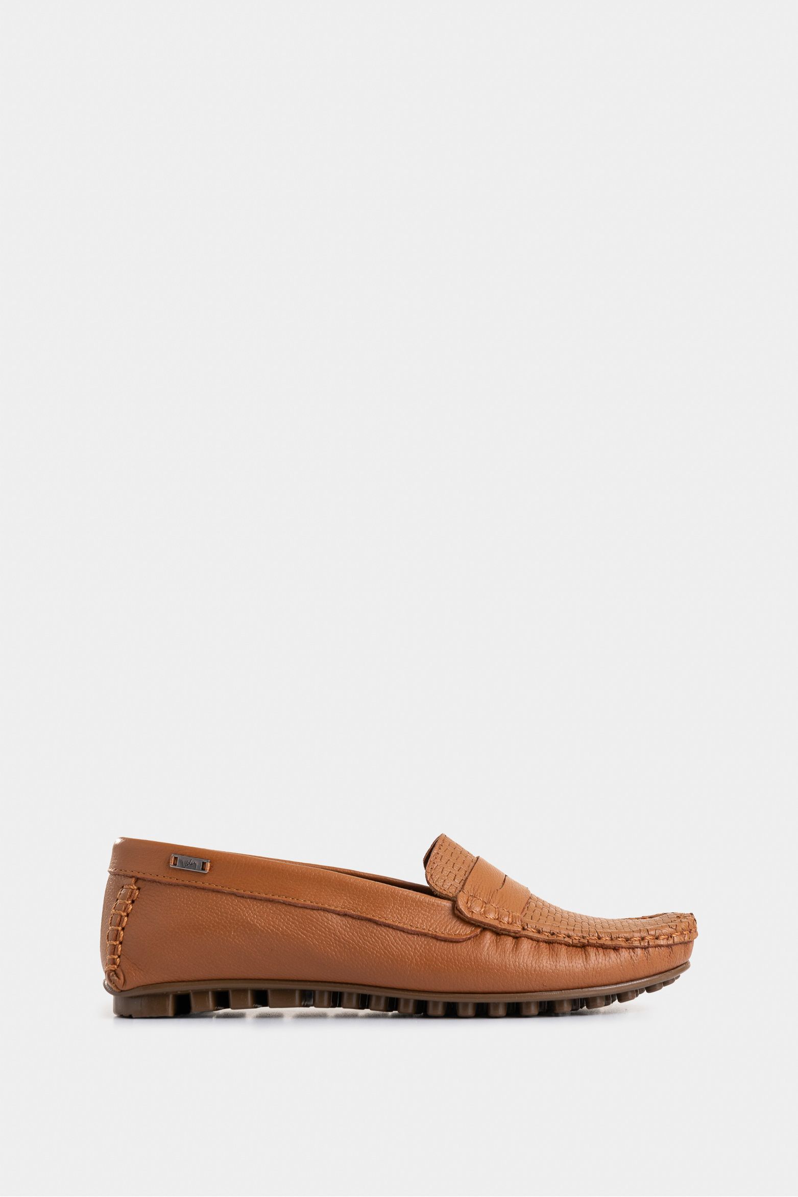 Mocasines denver de cuero para mujer grabado con placa