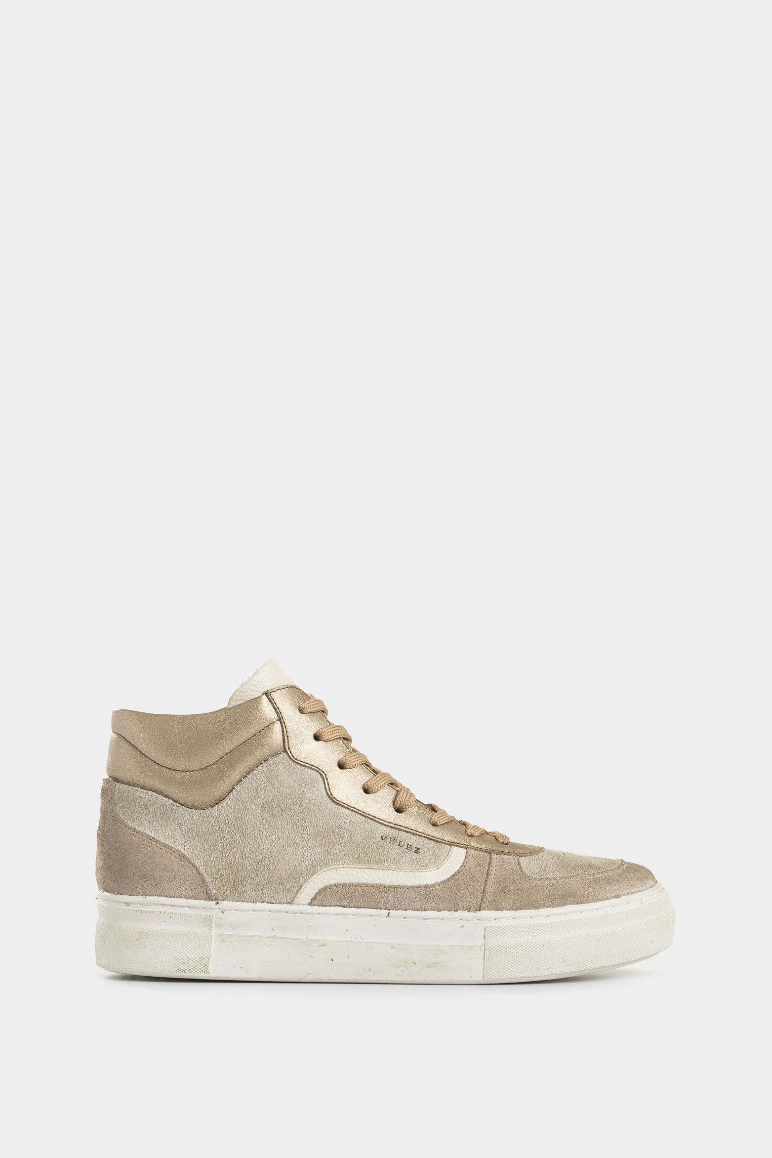 Tenis tipo bota Magena de cuero para mujer acabado vintage